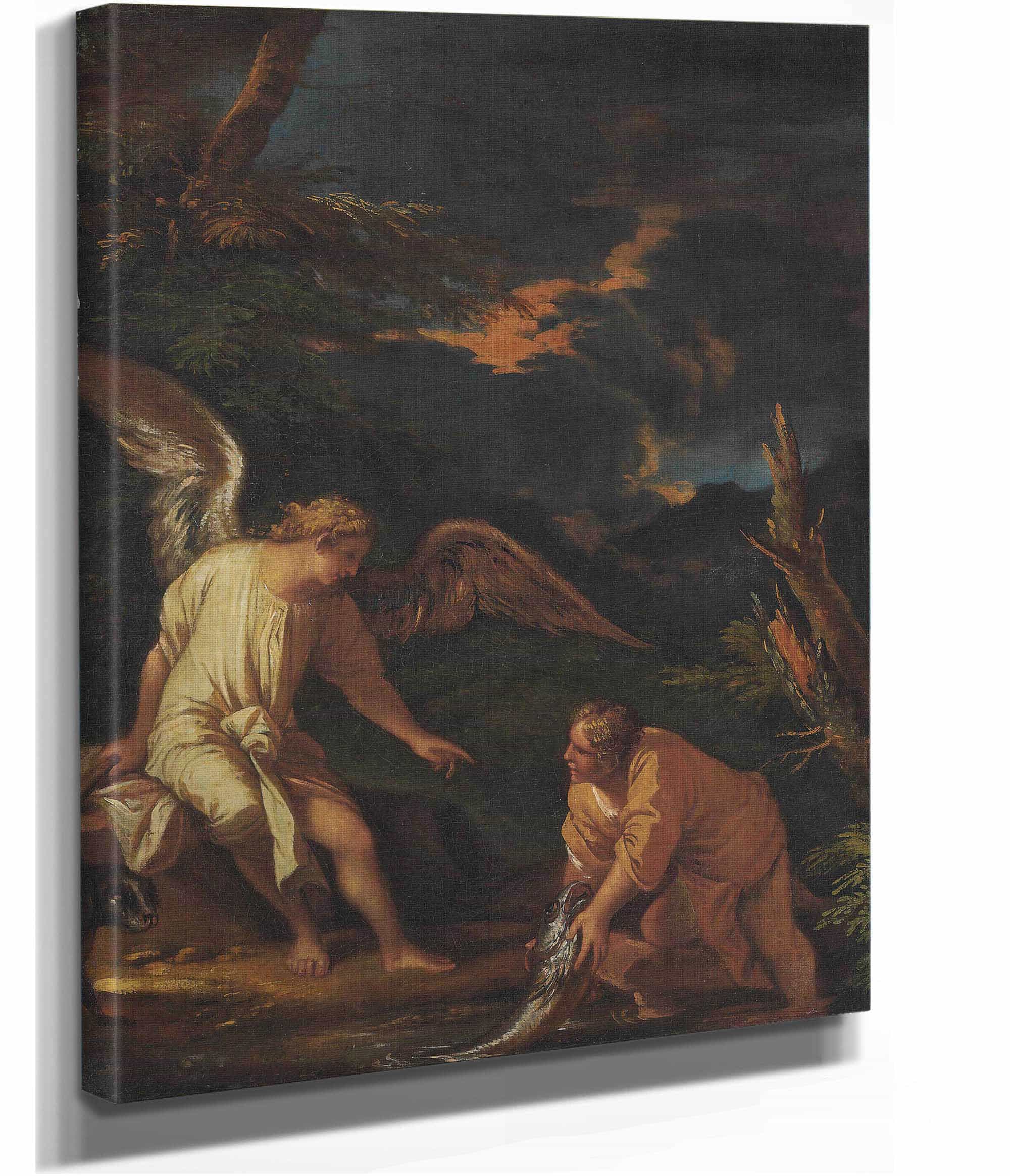 Tobias And The Angel by Salvator Rosa - Image 3