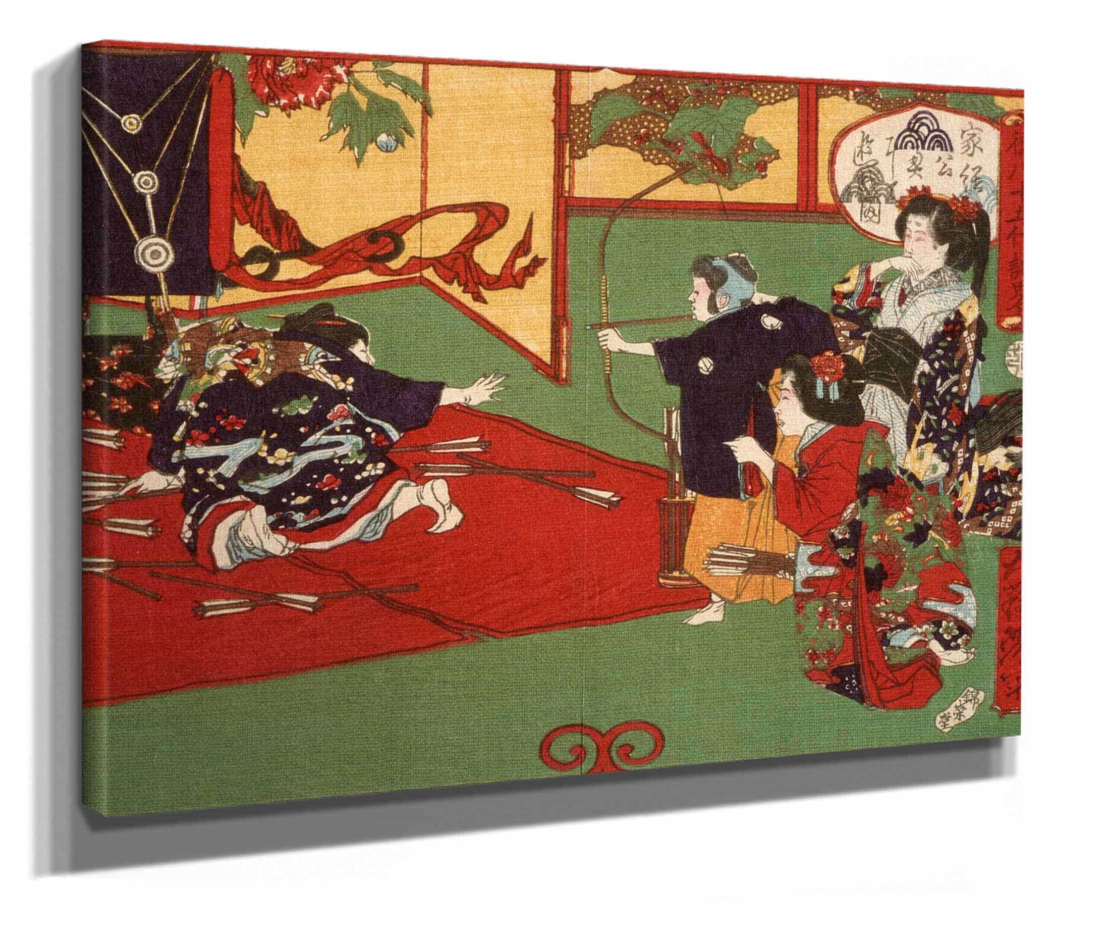 Tokugawa Ietsuga Playing At Archery by Tsukioka Yoshitoshi - Image 2
