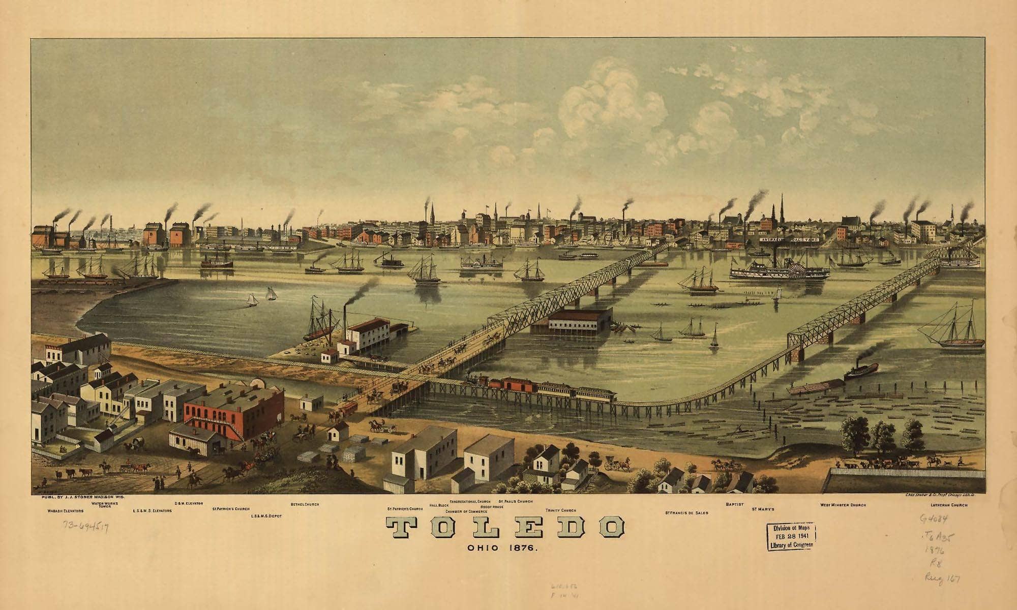 Toledo Ohio 1876 State Of Ohio - Image 5