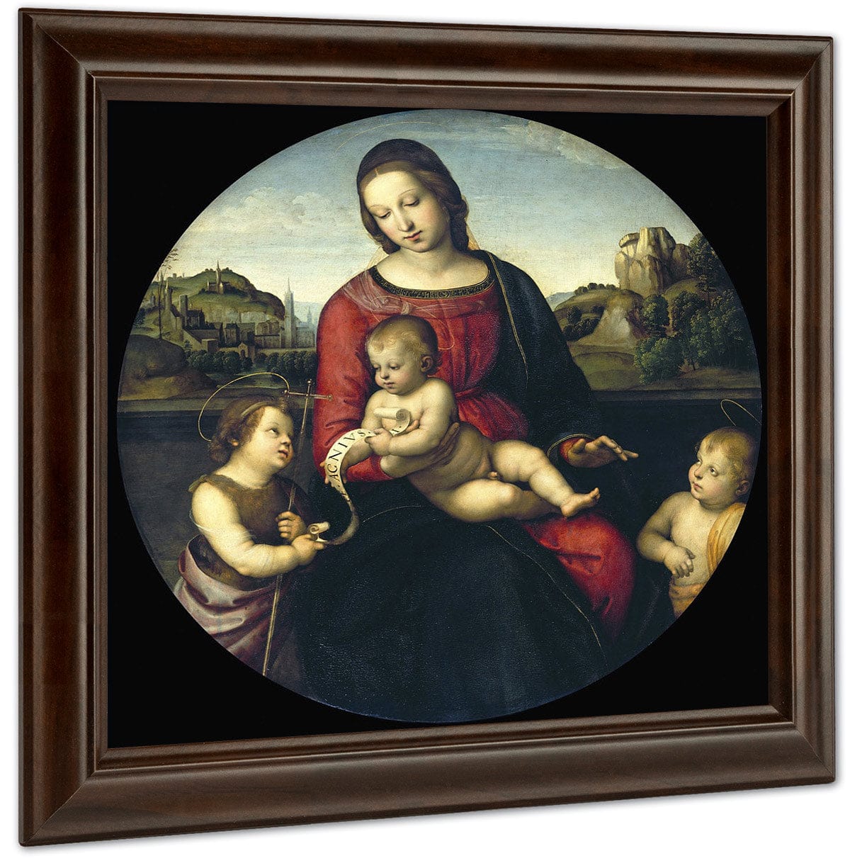 Tondo Of The Virgin And Child With John The Baptist And A Holy Boy (The Madonna Terrranuova) By Raphael - Image 4