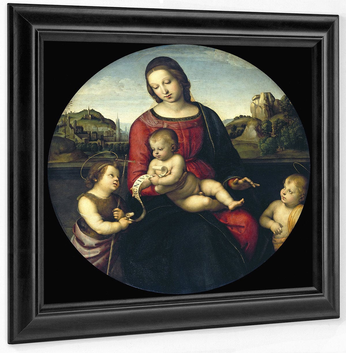 Tondo Of The Virgin And Child With John The Baptist And A Holy Boy (The Madonna Terrranuova) By Raphael - Image 6