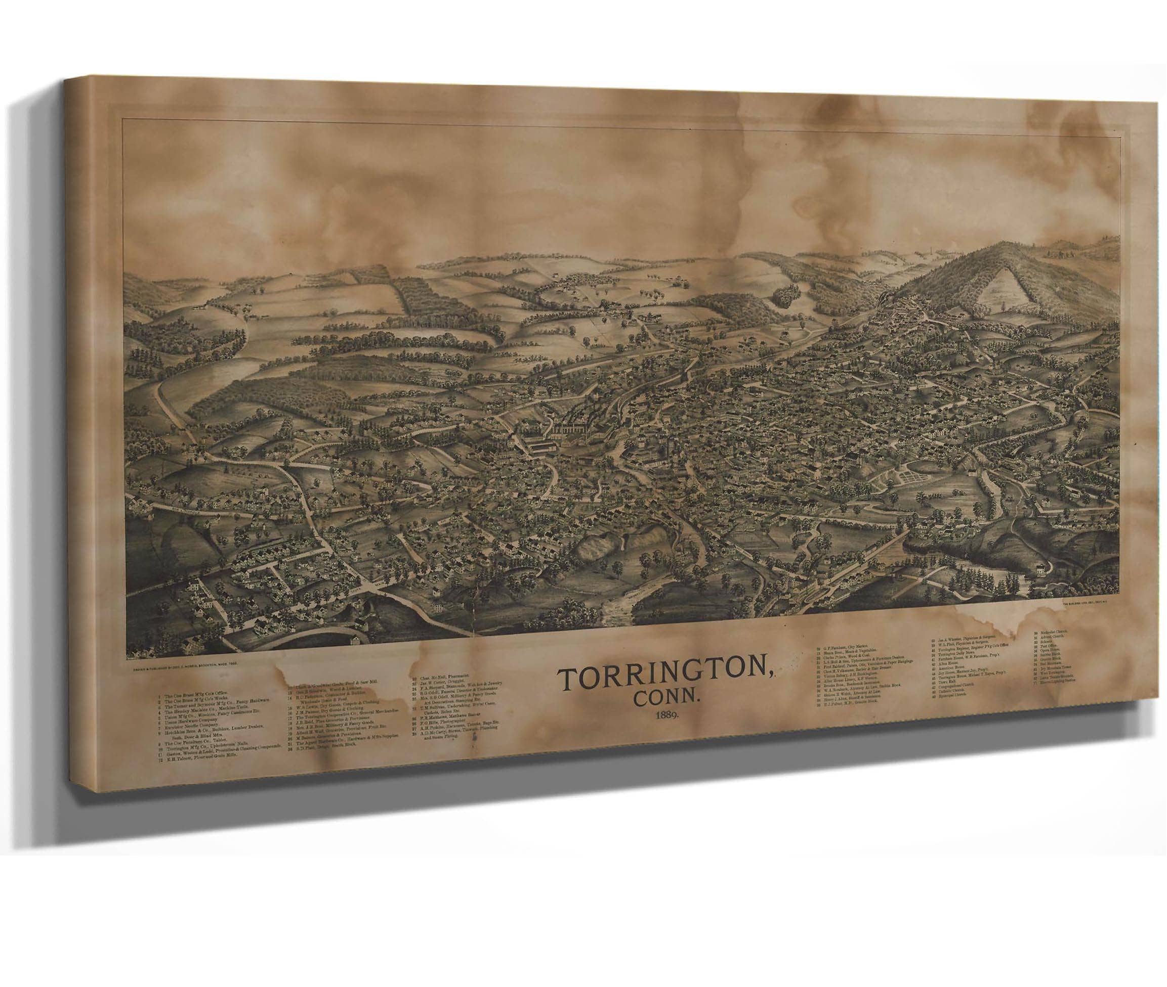 Torrington Conn 1889 State Of Connecticut