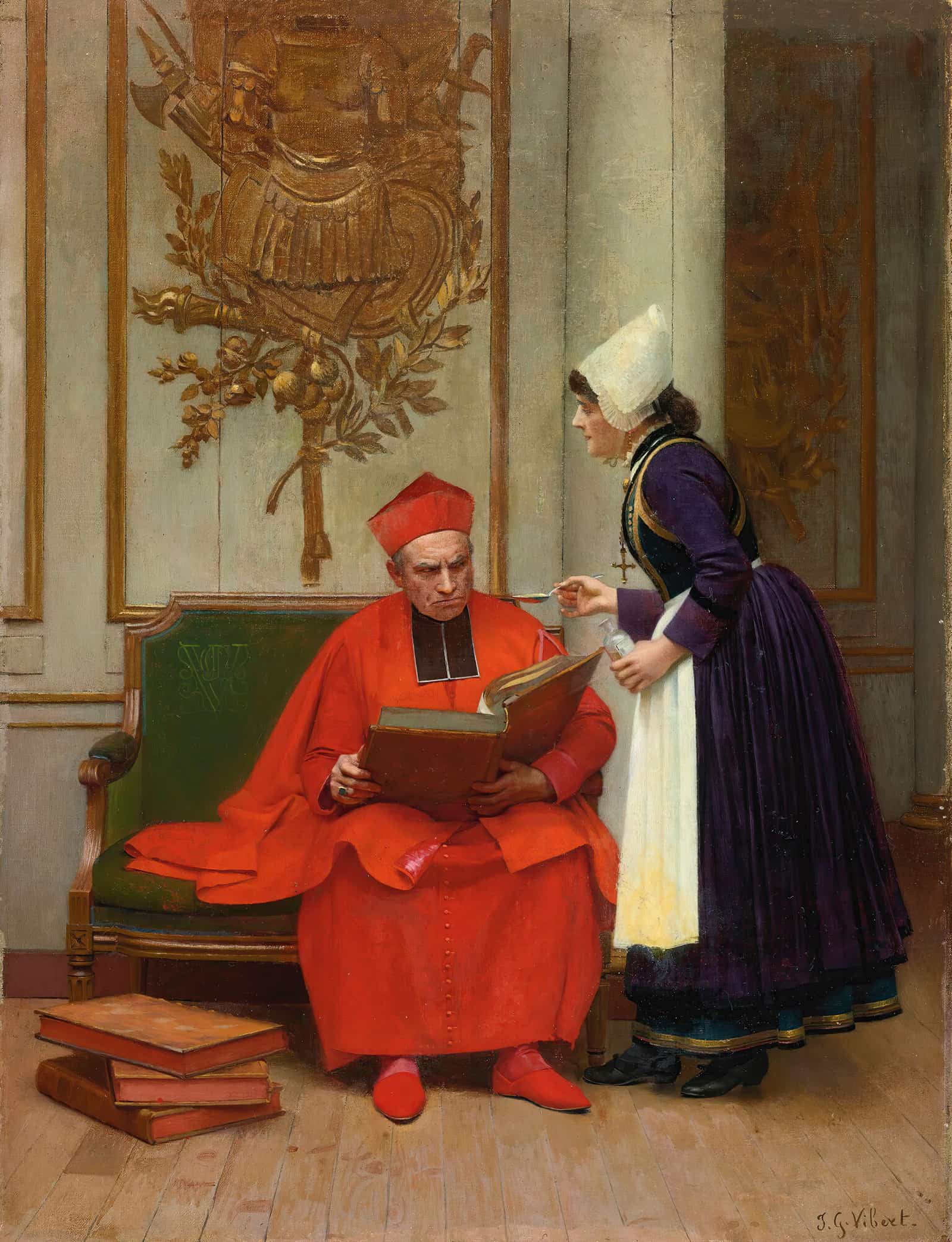 Tough Medicine by Jehan Georges Vibert - Image 2