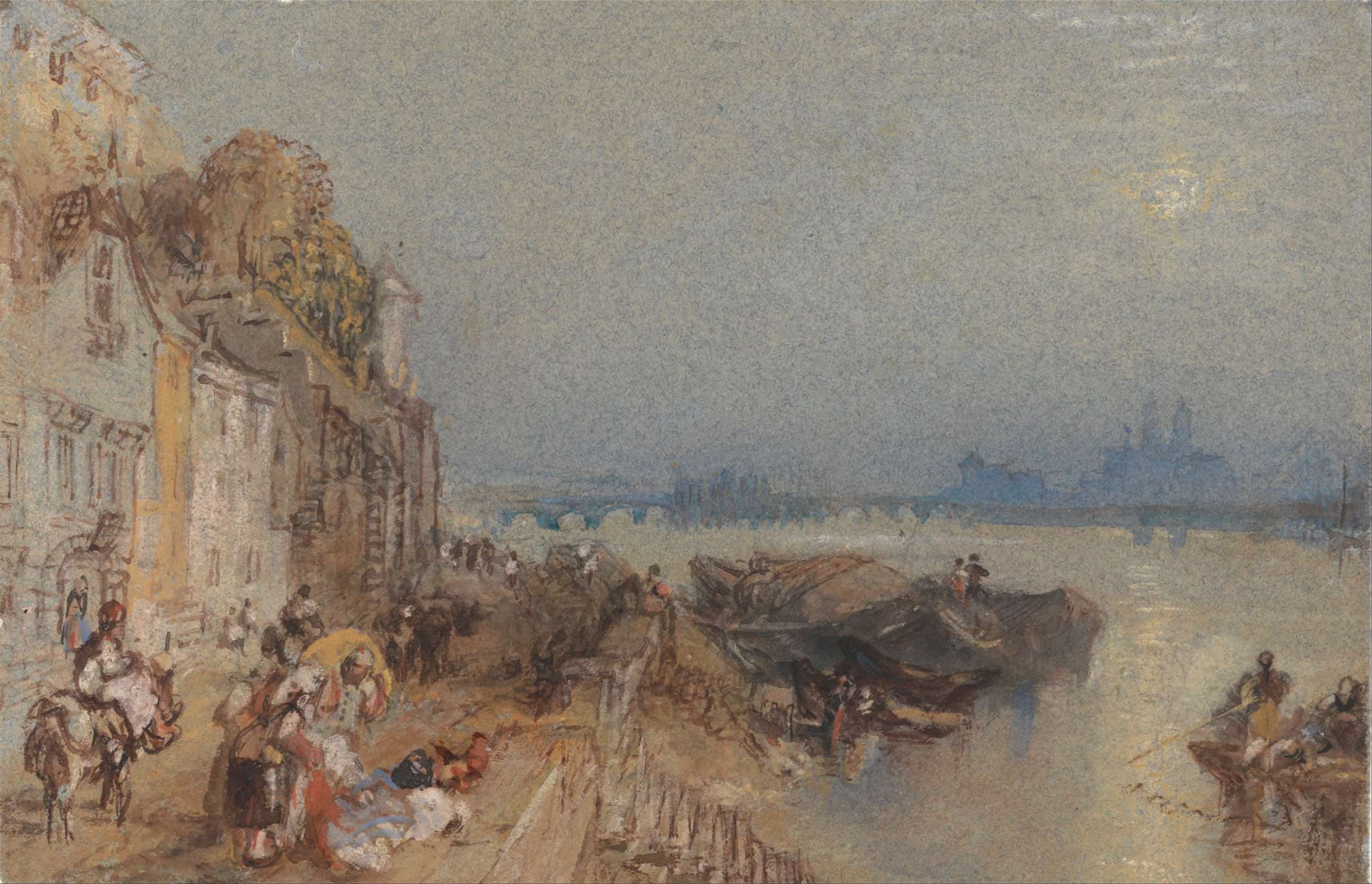 Tours Sunset Looking Backwards Between And by Joseph Mallord William Turner - Image 2