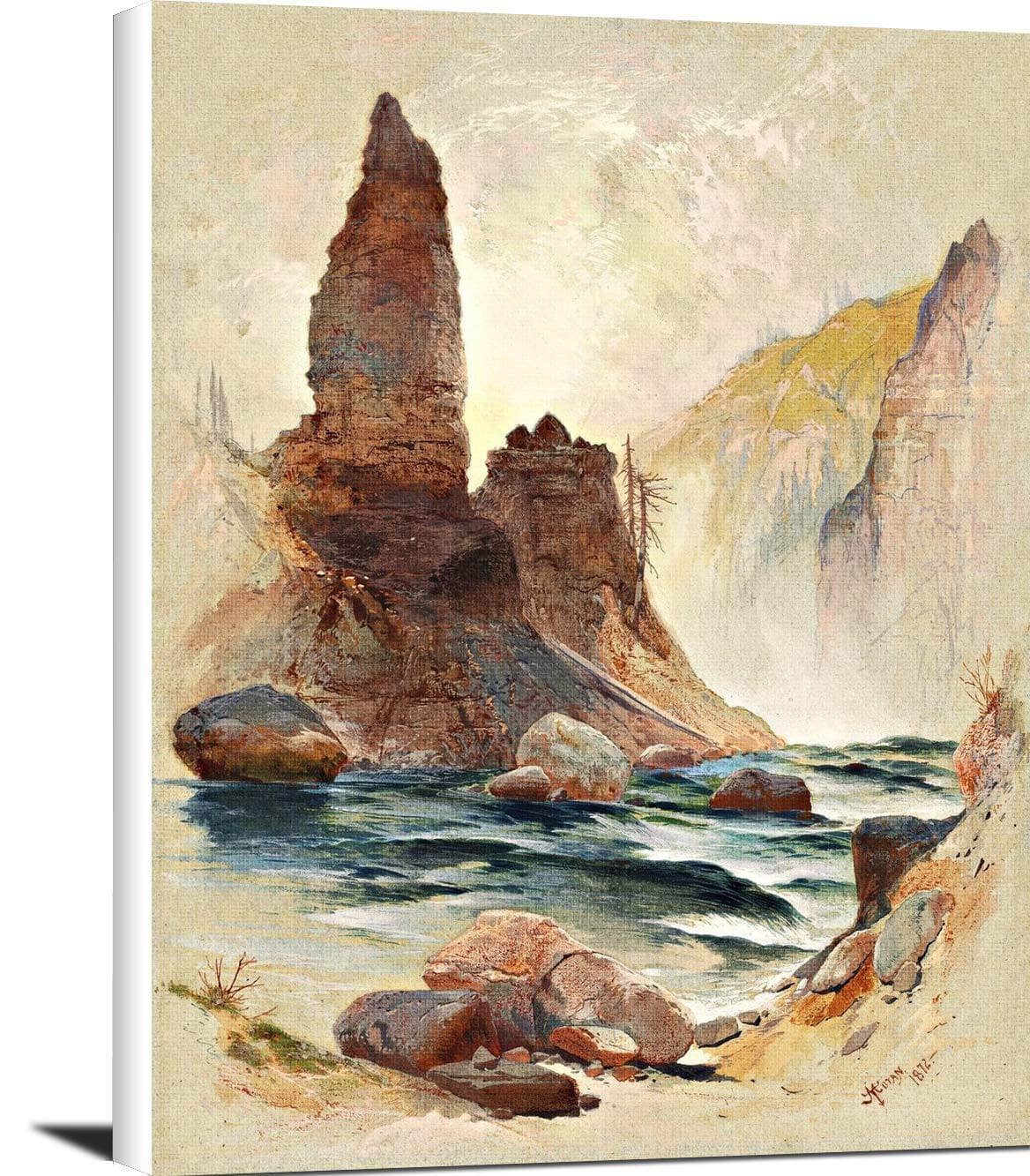 Tower Falls, Yellowstone Painting Jasper Francis Cropsey Canvas Art