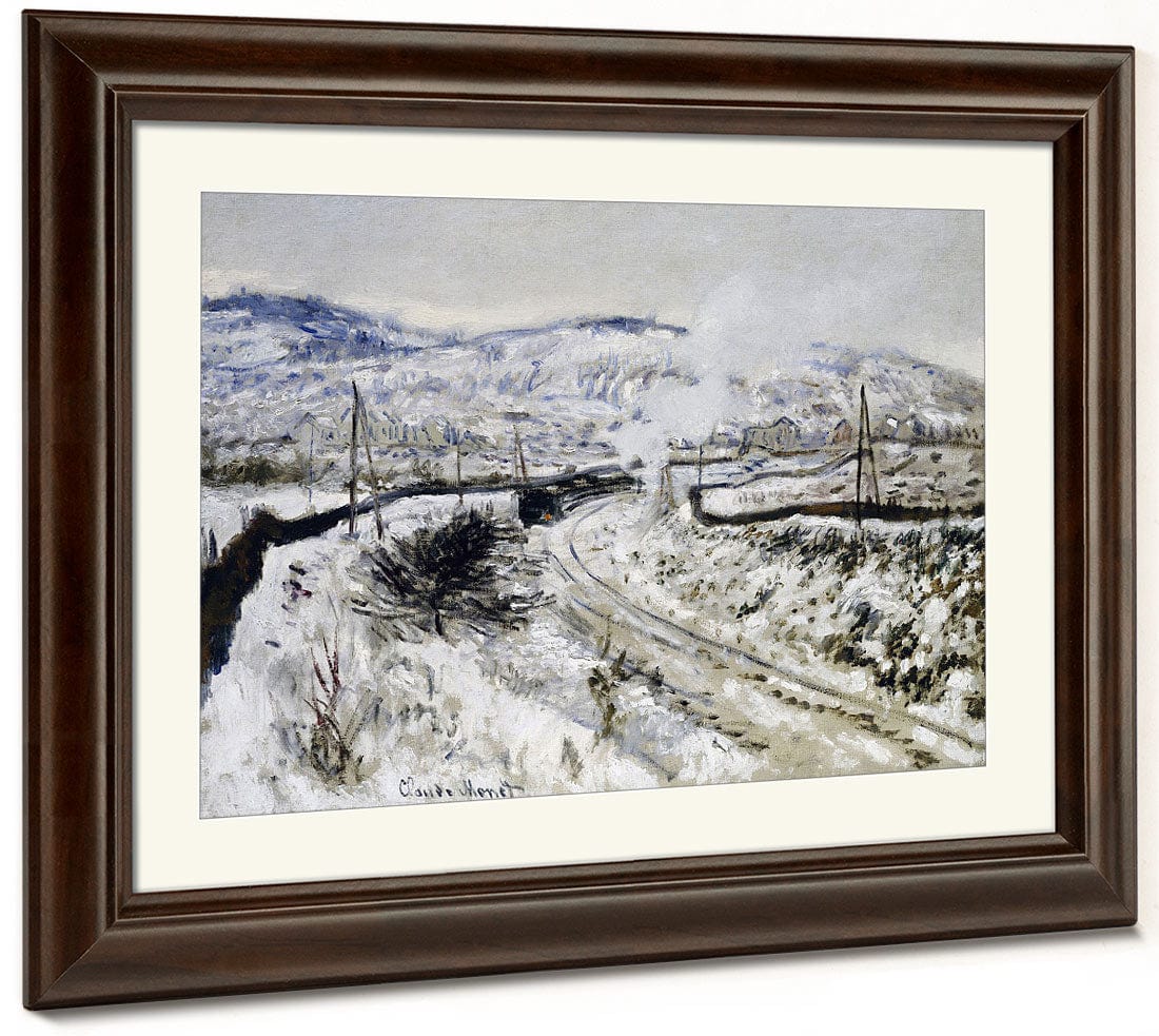 Train In The Snow At Argenteuil By Claude Monet - Image 5