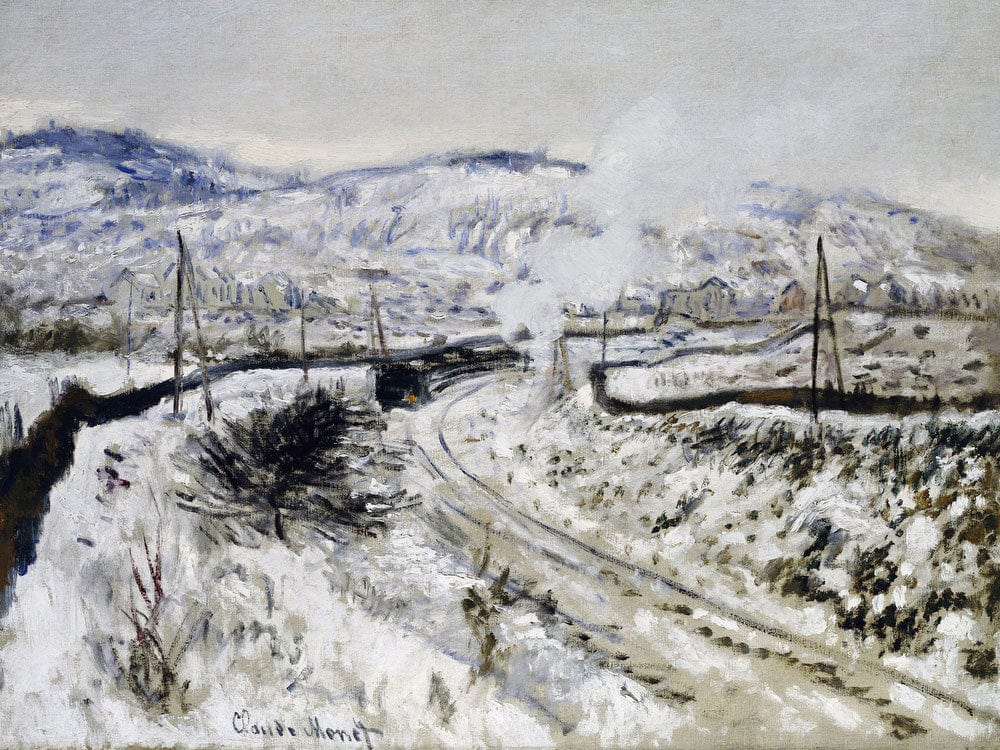 Train In The Snow At Argenteuil By Claude Monet - Image 7