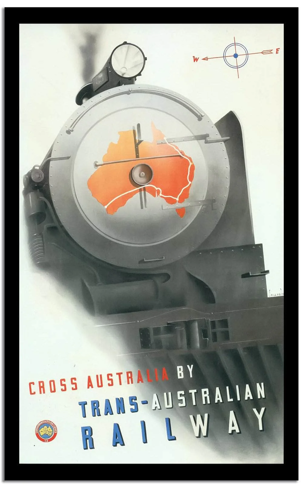 Trans Ustralian Rail Way Vintage Poster - Image 2