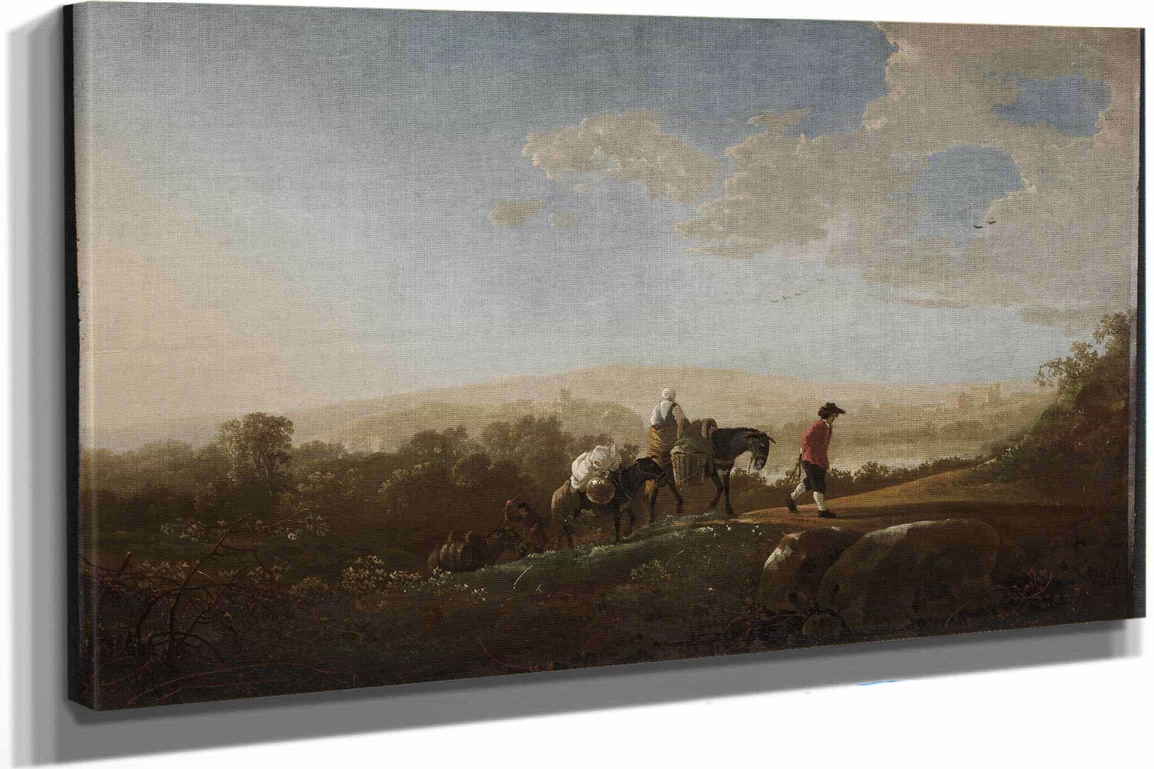 Travelers In Hilly Countryside By Aelbert Cuyp - Image 2