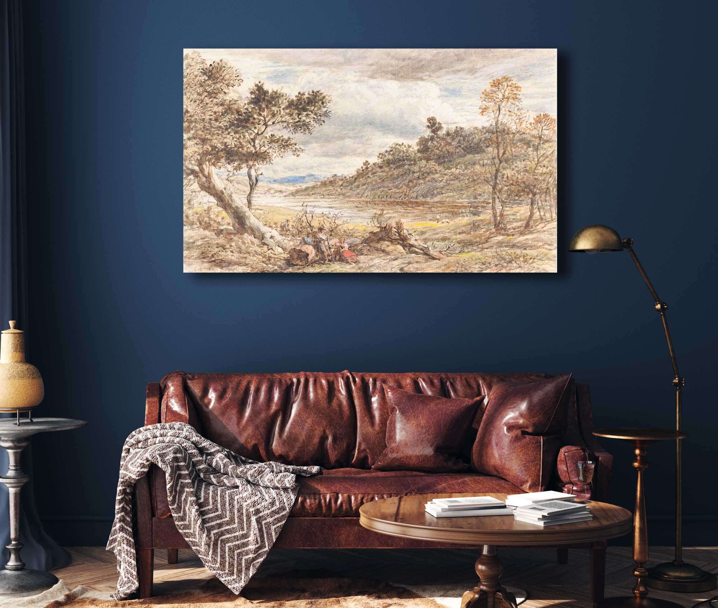 Travelers Resting By A Fallen Tree by John Linnell - Image 4