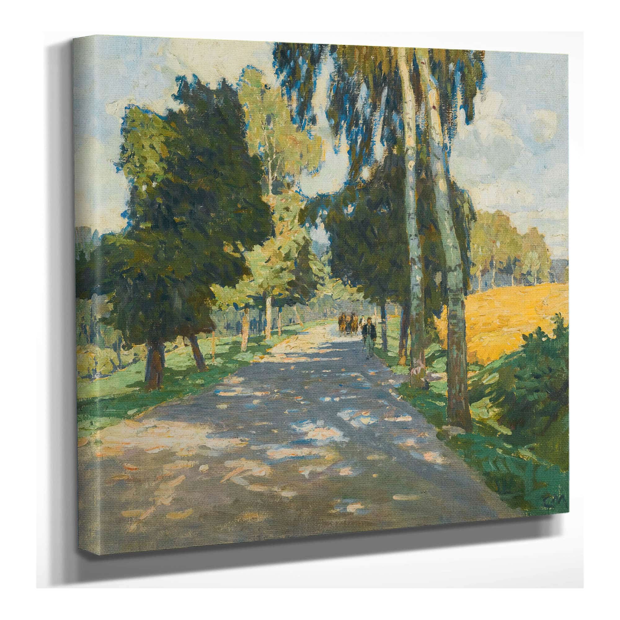 Tree Lined Road In Bruntal by Carl Moll