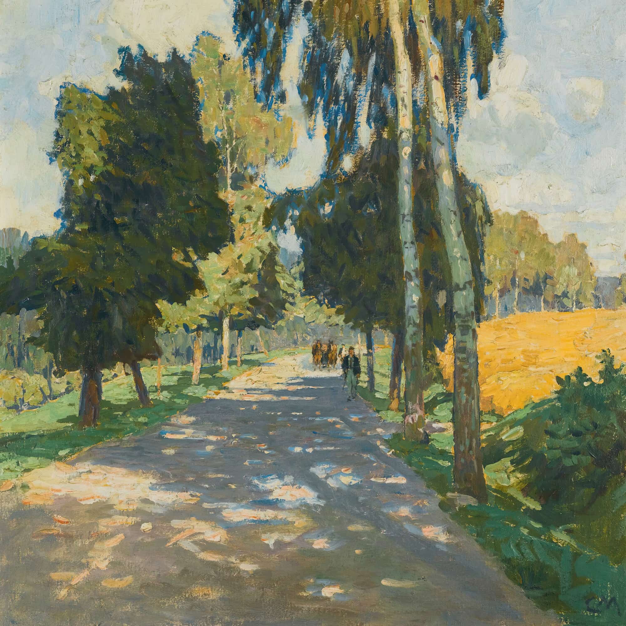 Tree Lined Road In Bruntal by Carl Moll - Image 4