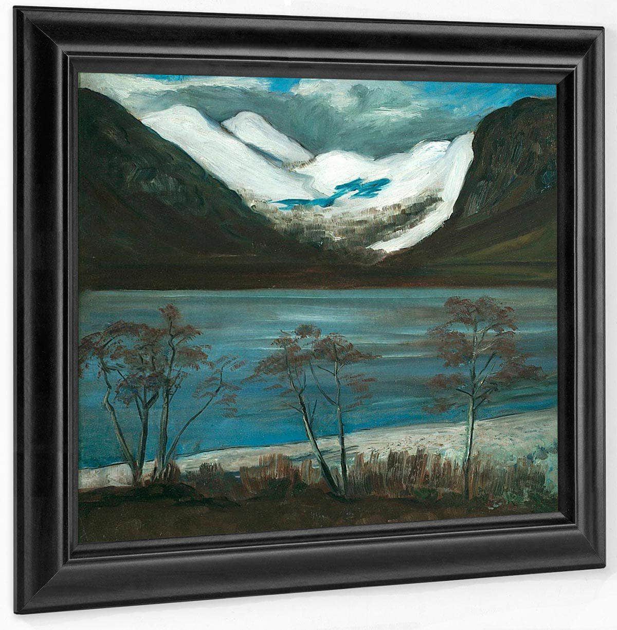 Trees And Snowy Mountains By Nicolai Astrup