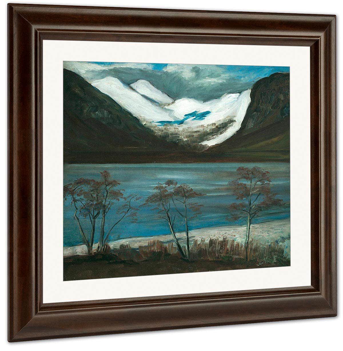 Trees And Snowy Mountains By Nicolai Astrup - Image 2