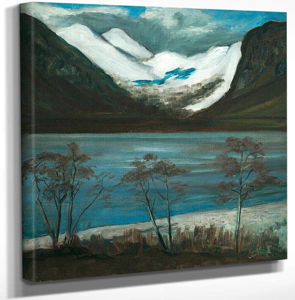Trees And Snowy Mountains By Nicolai Astrup - Image 3