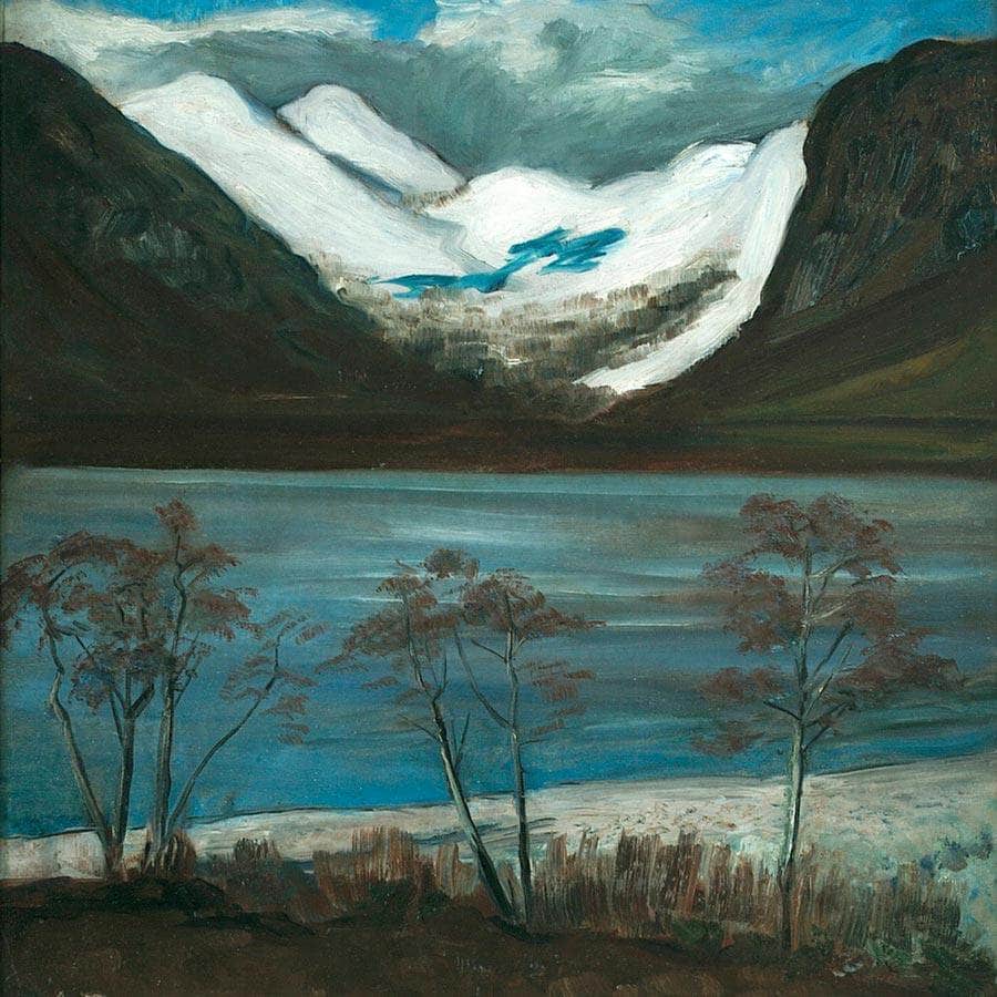 Trees And Snowy Mountains By Nicolai Astrup - Image 5