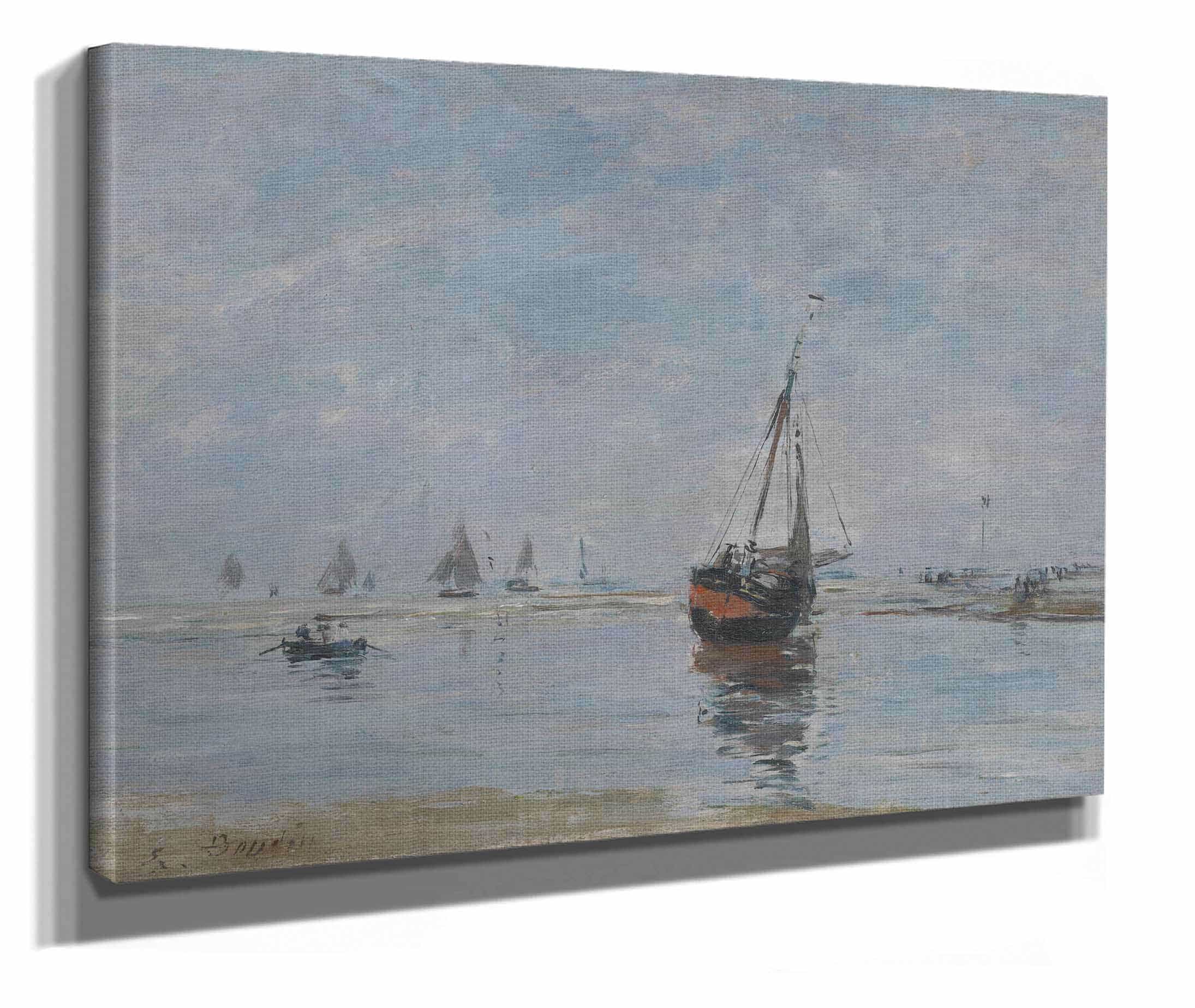Trouville At Low Tide by Eugene Boudin