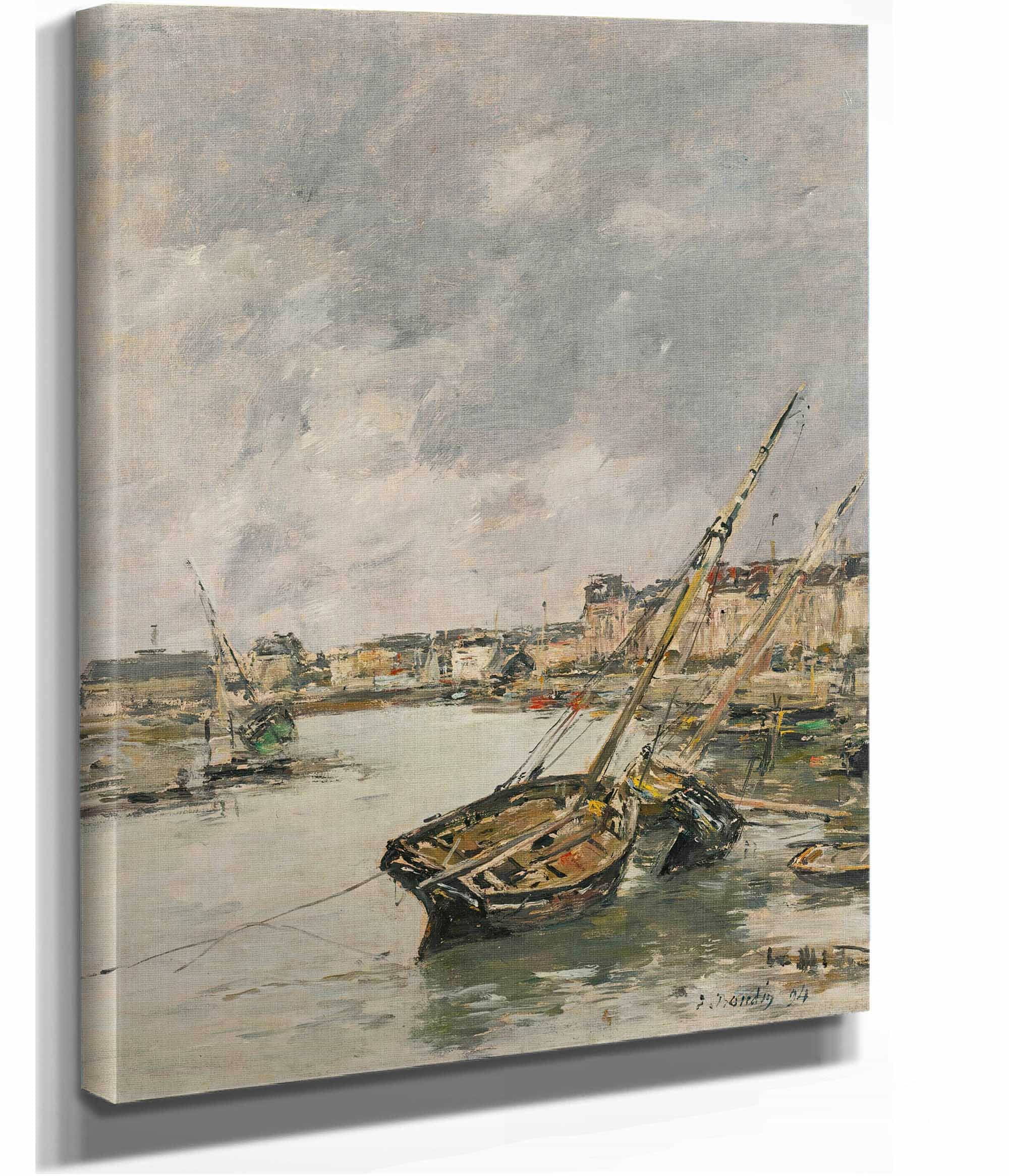 Trouville Le Port Maree Basse by Eugene Boudin - Image 2