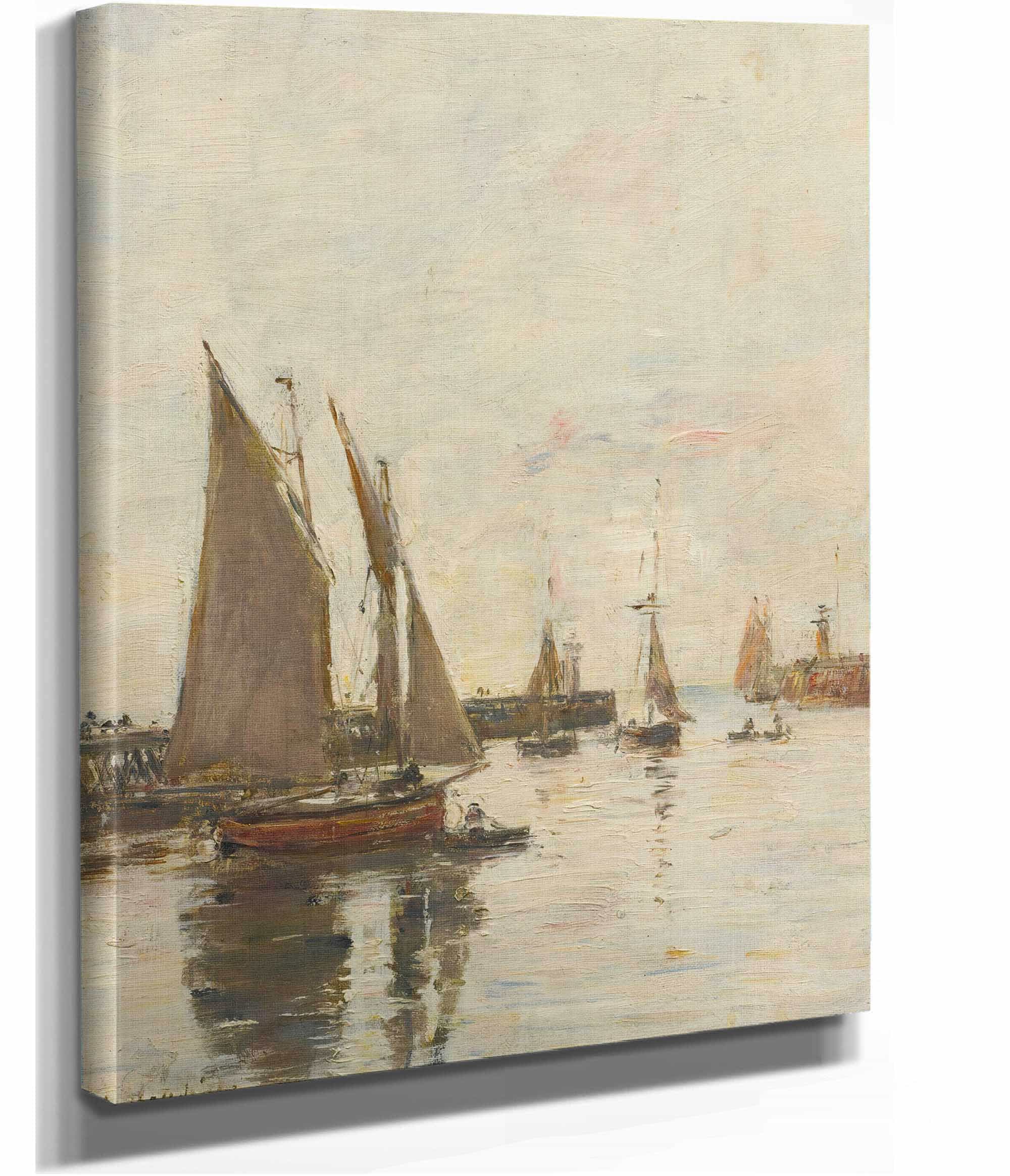 Trouville Les Jetees Maree Haute by Eugene Boudin - Image 2