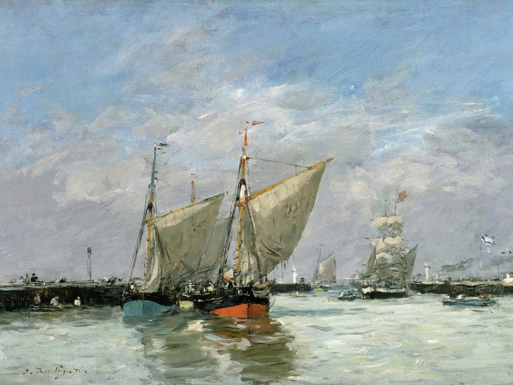 Trouville, The Jetties, High Tide By Eugene Boudin - Image 5