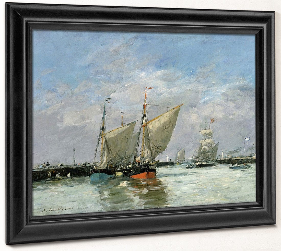 Trouville, The Jetties, High Tide By Eugene Boudin - Image 6