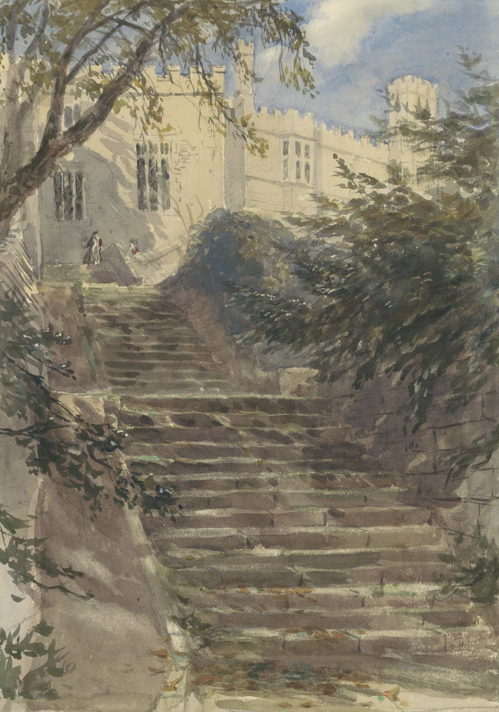 Tuintrap Bij Haddon Hall Derbyshire by David Cox
