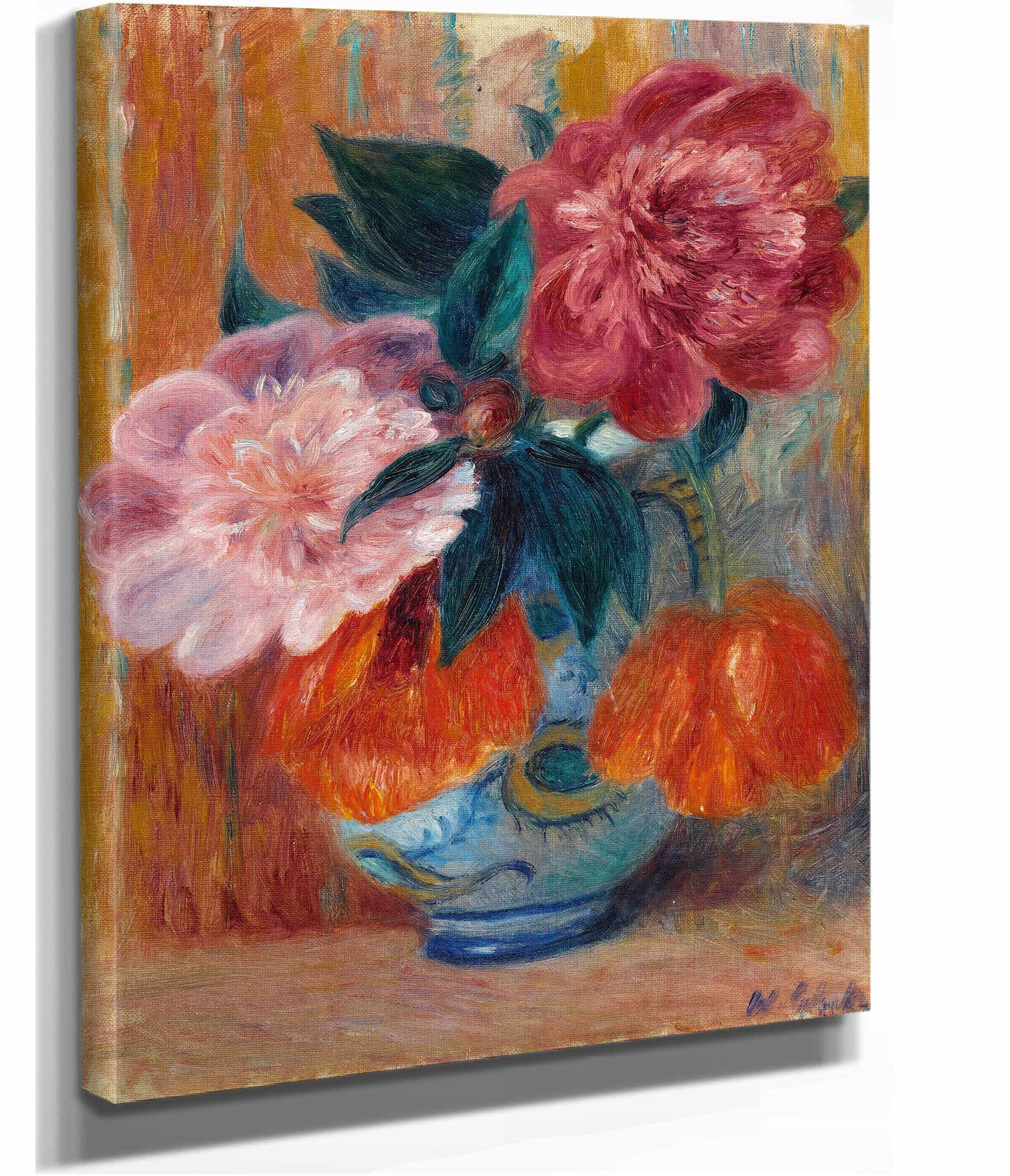 Tulips And Peonies In Pitcher by William James Glackens - Image 2