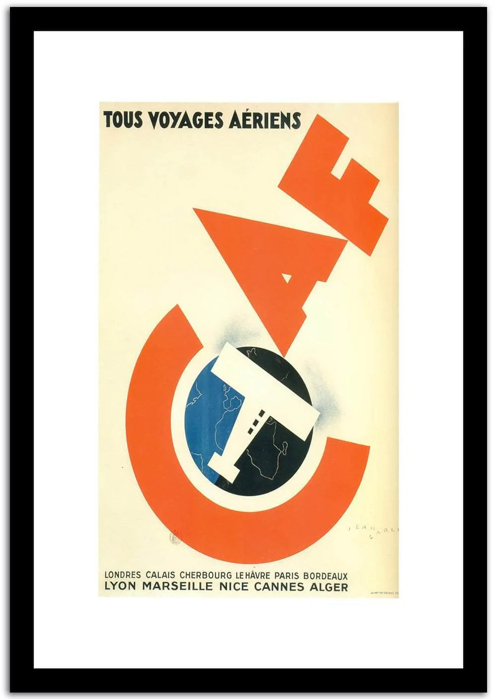 Tuos Voyages Aeriems  Vintage Poster