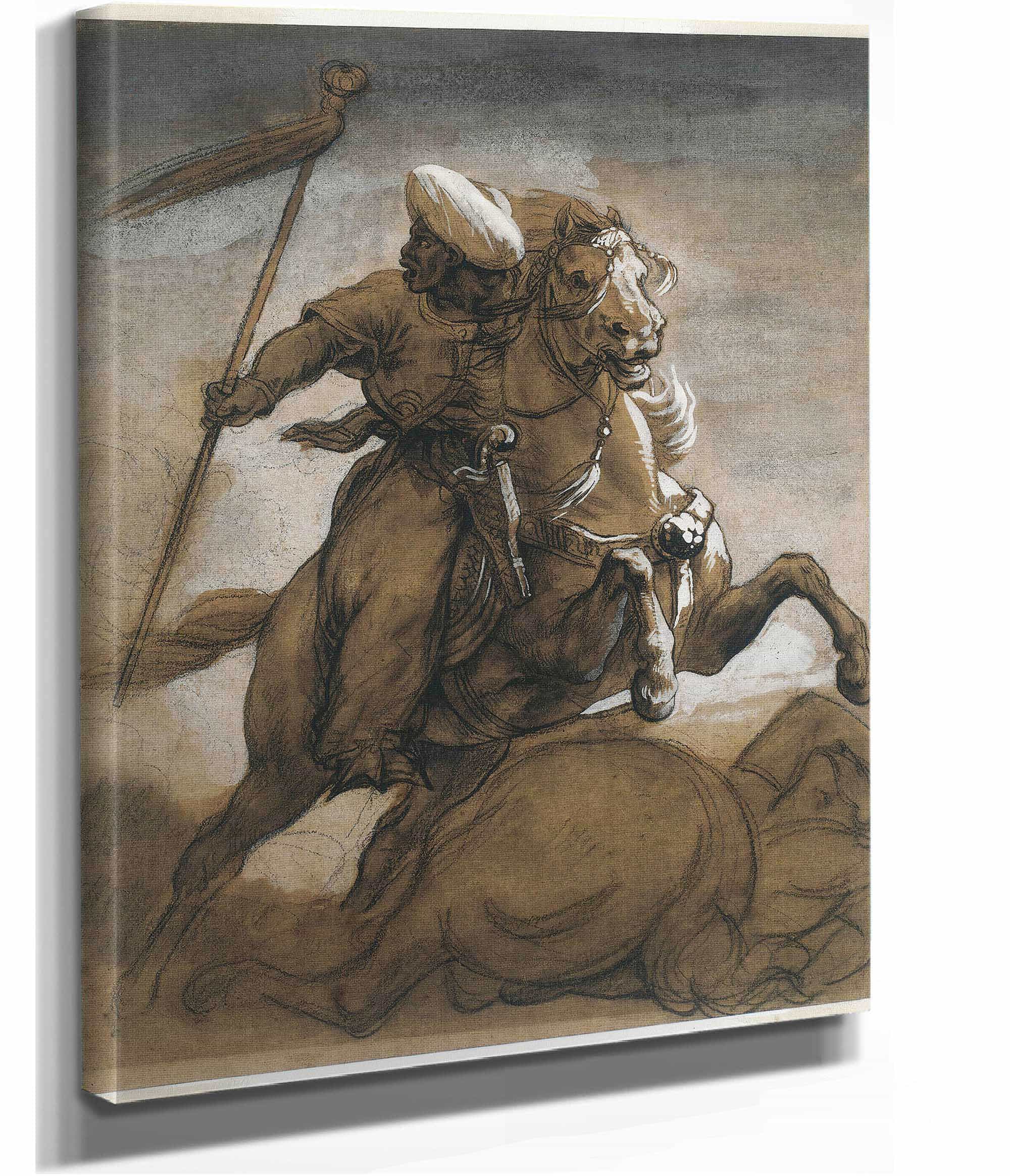 Turkish Cavalier In Combat   by Theodore Gericault - Image 2