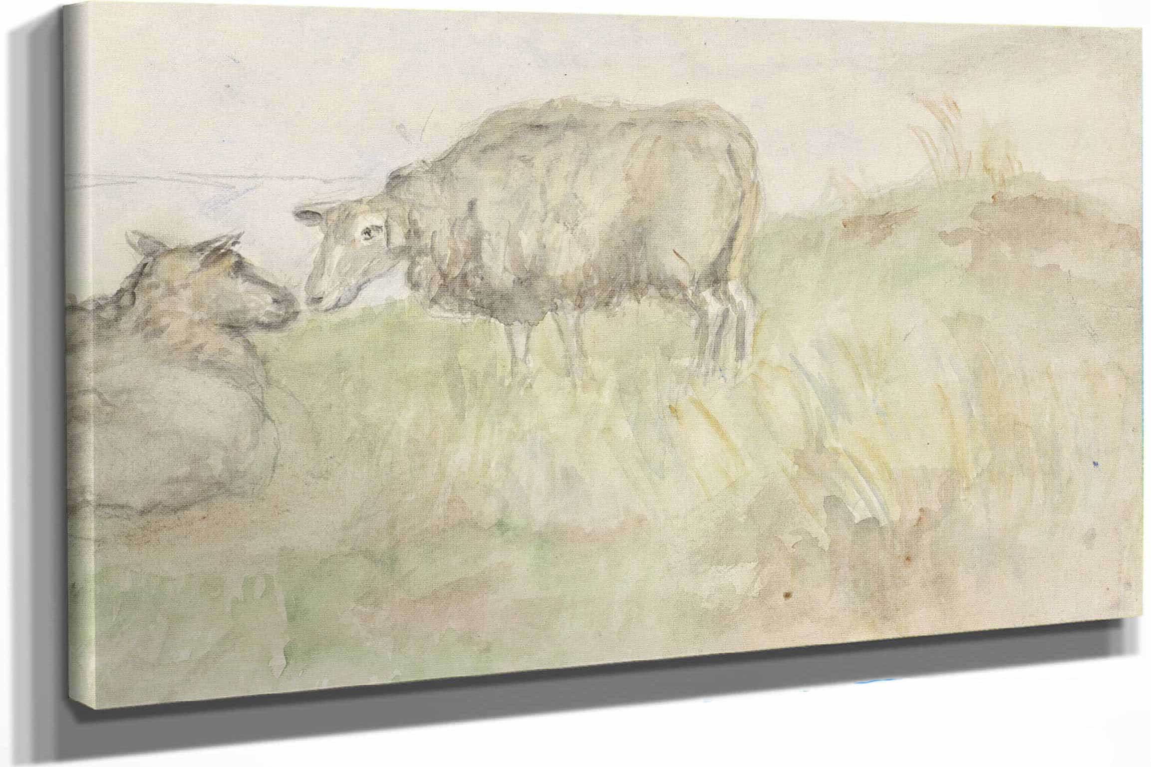 Twee Schapen by Jozef Israels