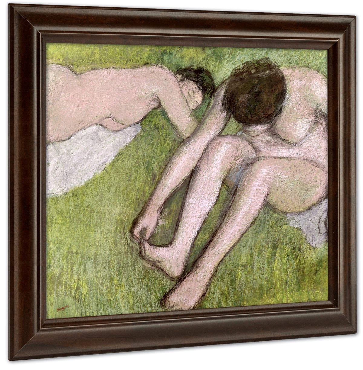 Two Bathers On The Grass By Edgar Degas - Image 4