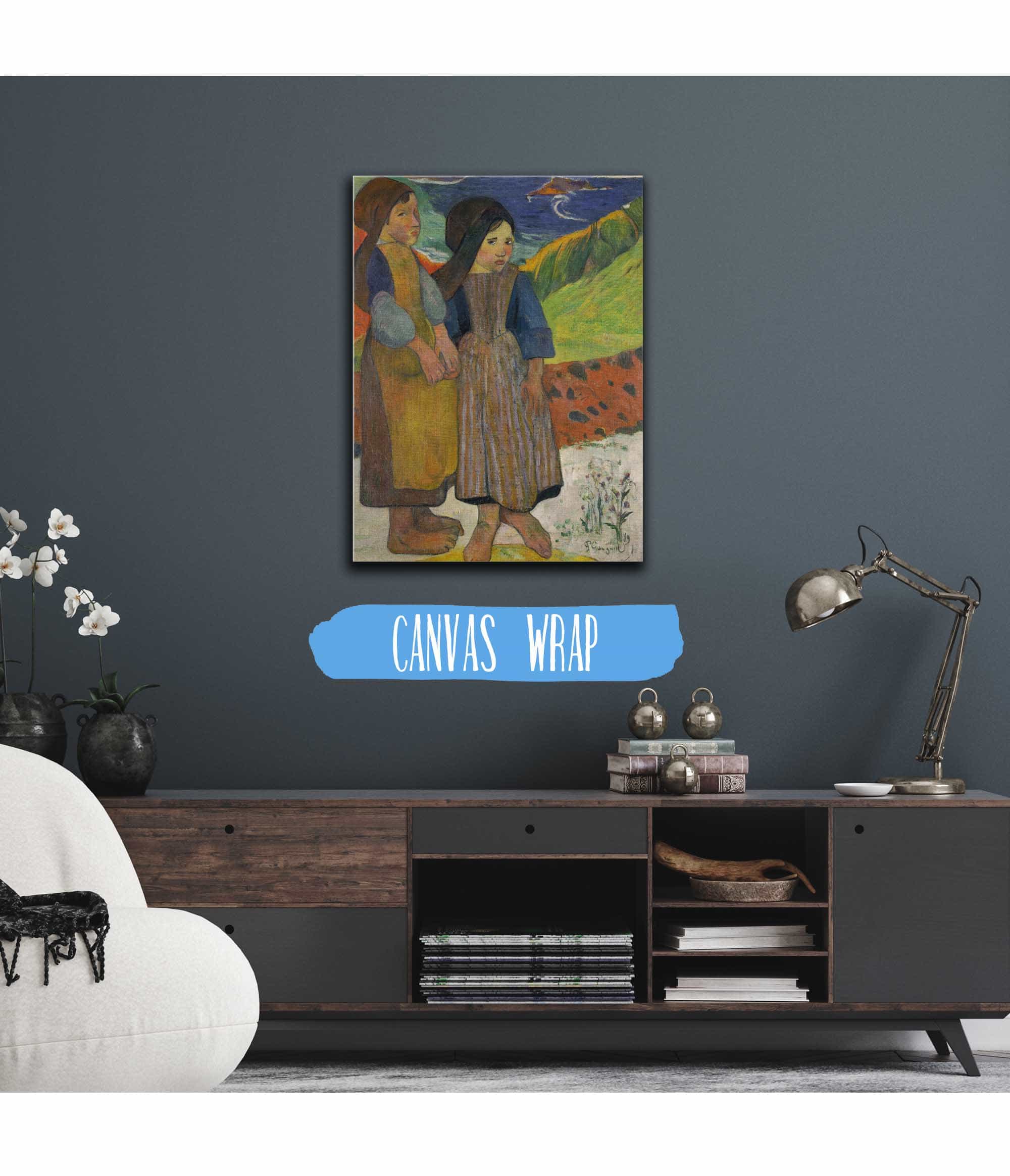 Two Breton Girls By The Sea by Paul Gauguin - Image 3