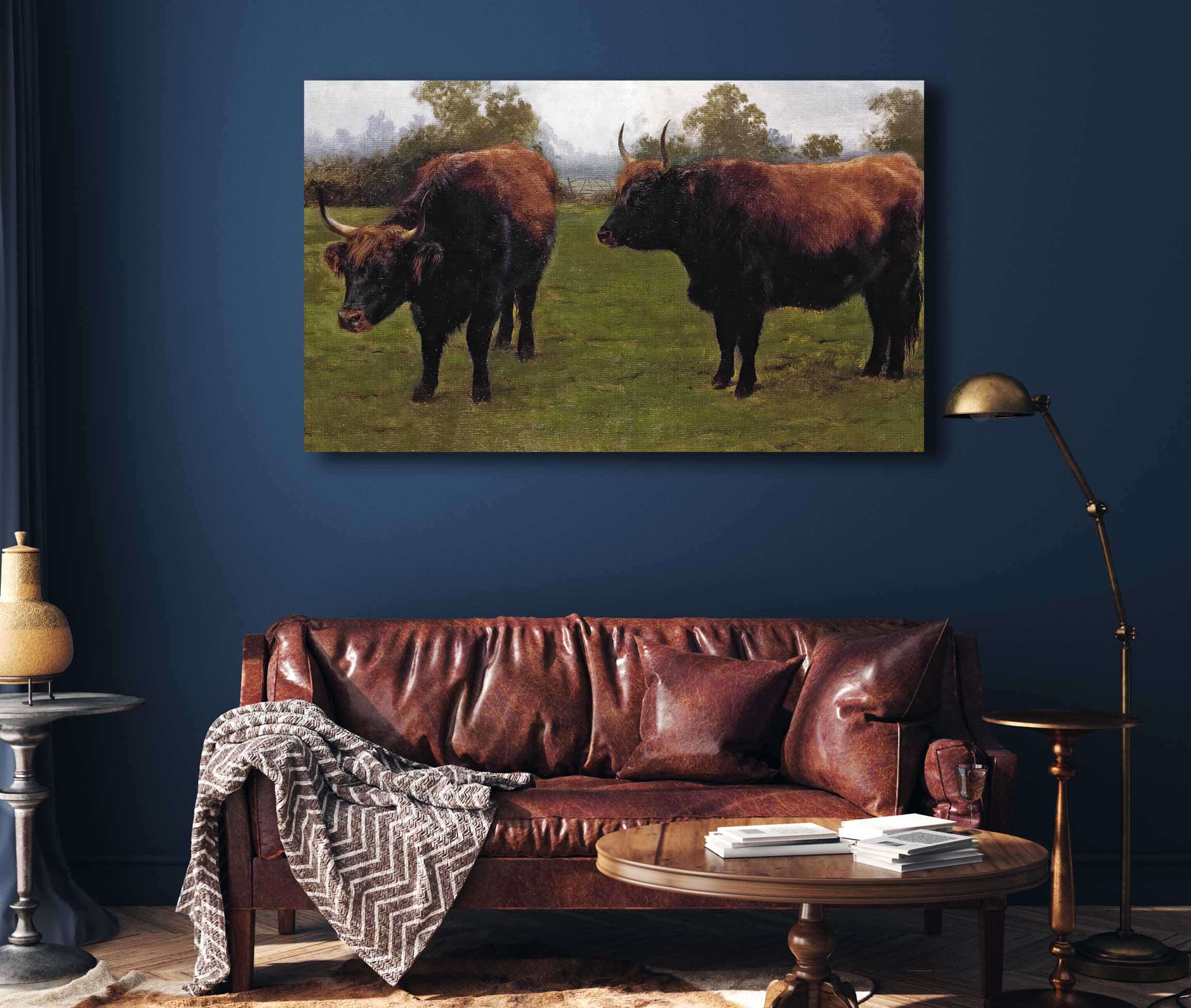 Two Bulls Grazing by Rosa Bonheur - Image 4