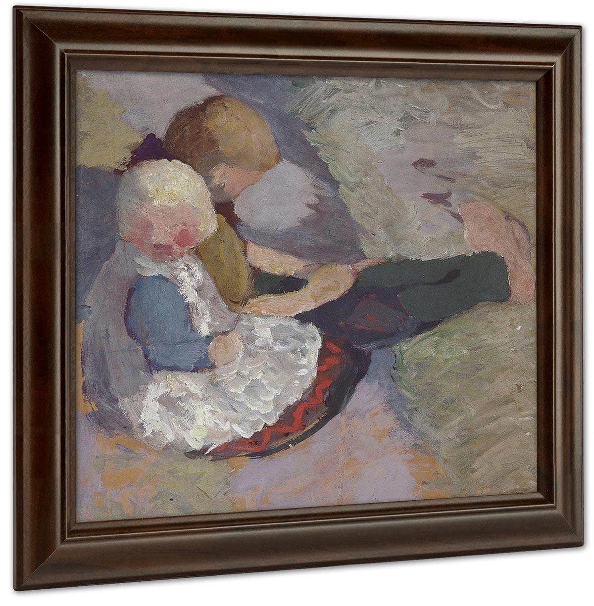 Two Children Sitting On A Meadow By Paula Modersohn Becker - Image 6
