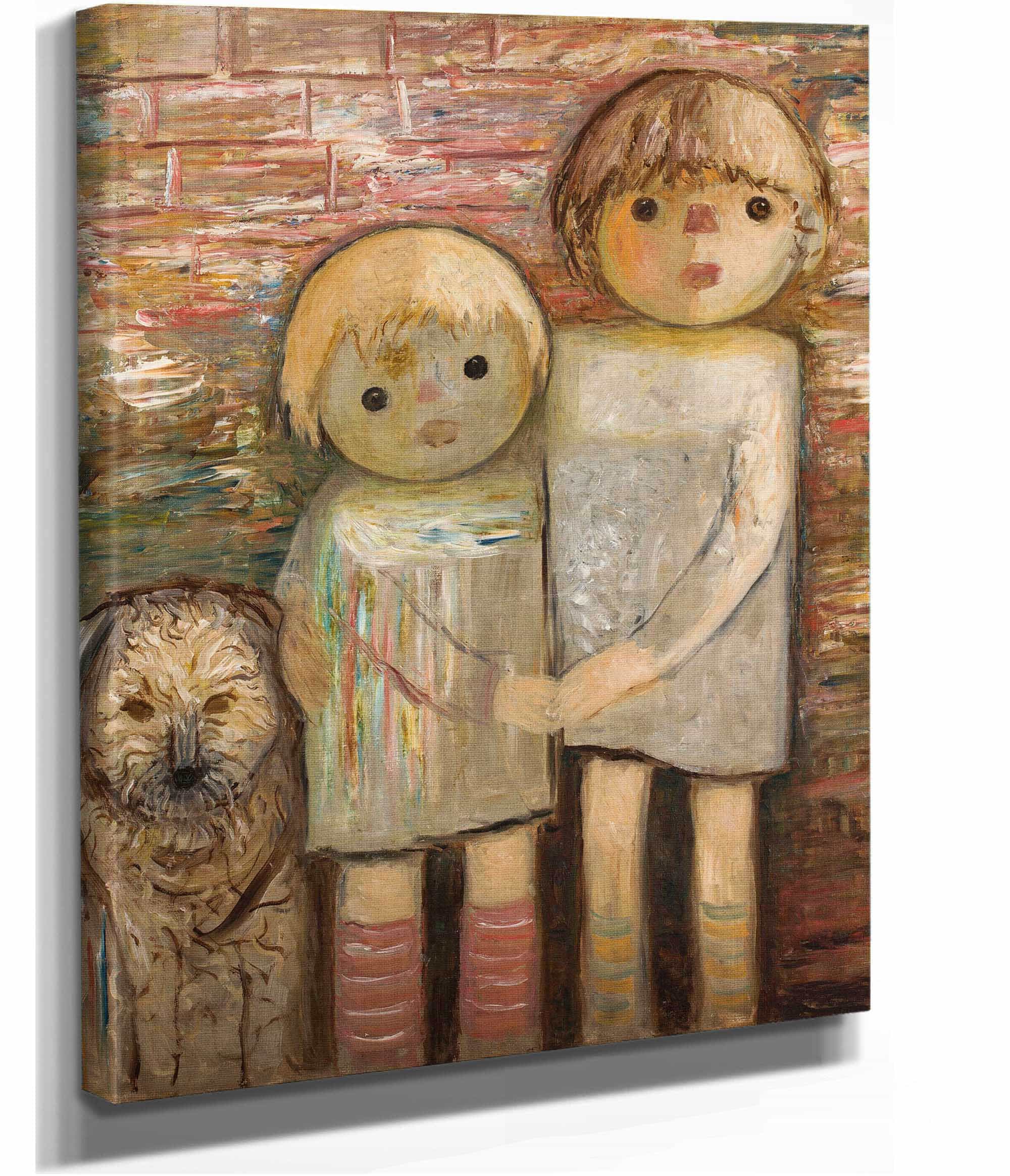 Two Children With A Dog by Tadeusz Makowski - Image 2