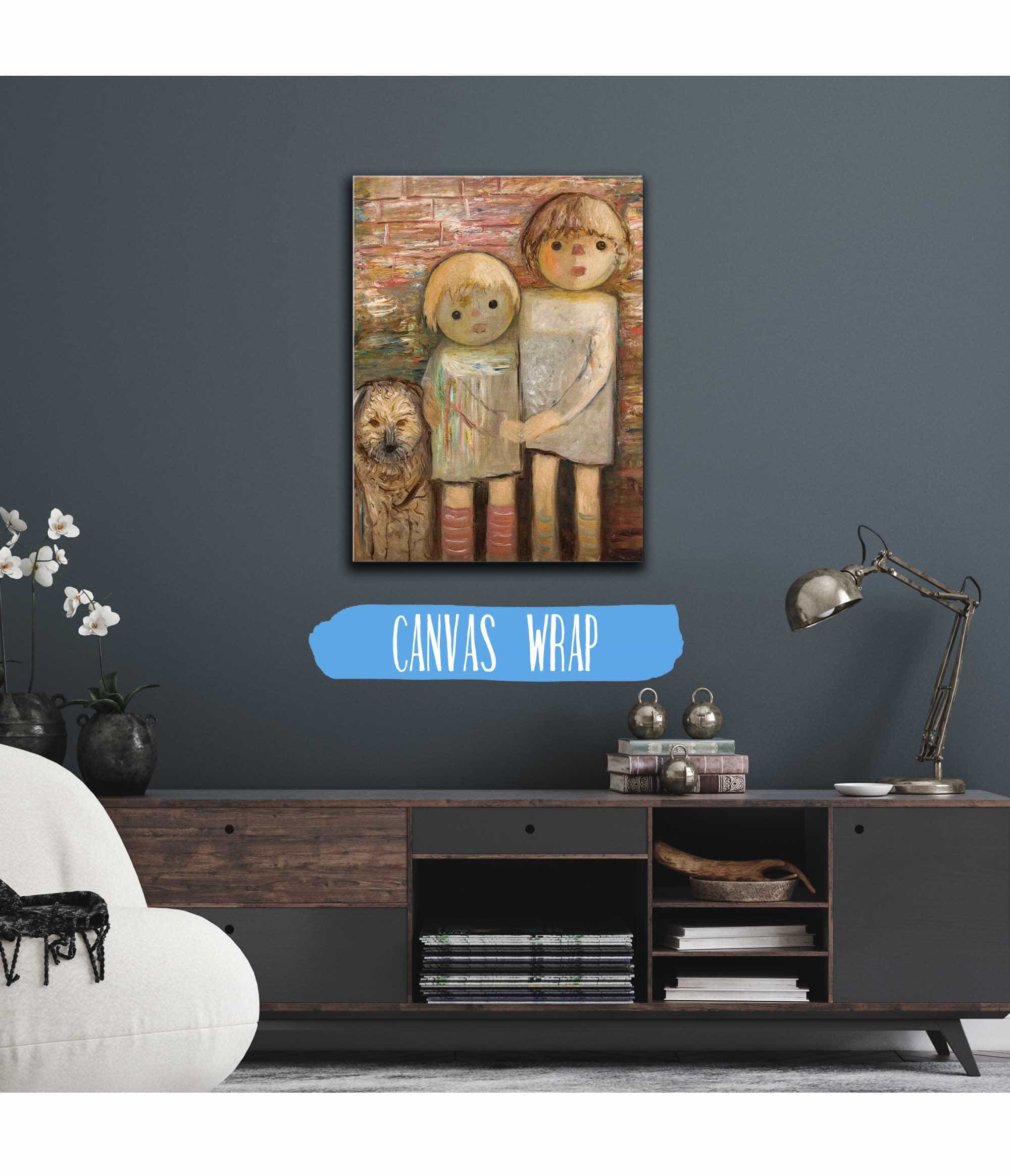 Two Children With A Dog by Tadeusz Makowski - Image 3