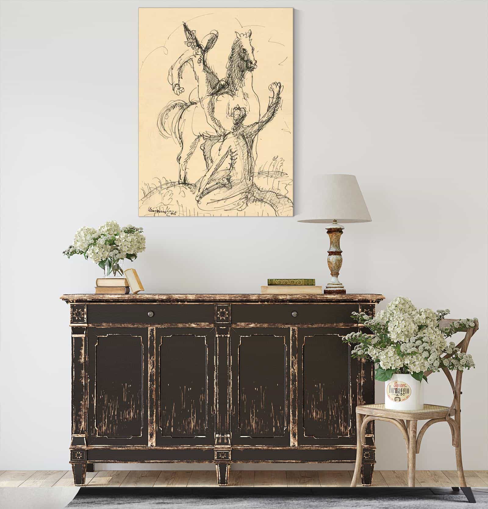 Two Clowns With A Horse by Cyprian Majernik - Image 4