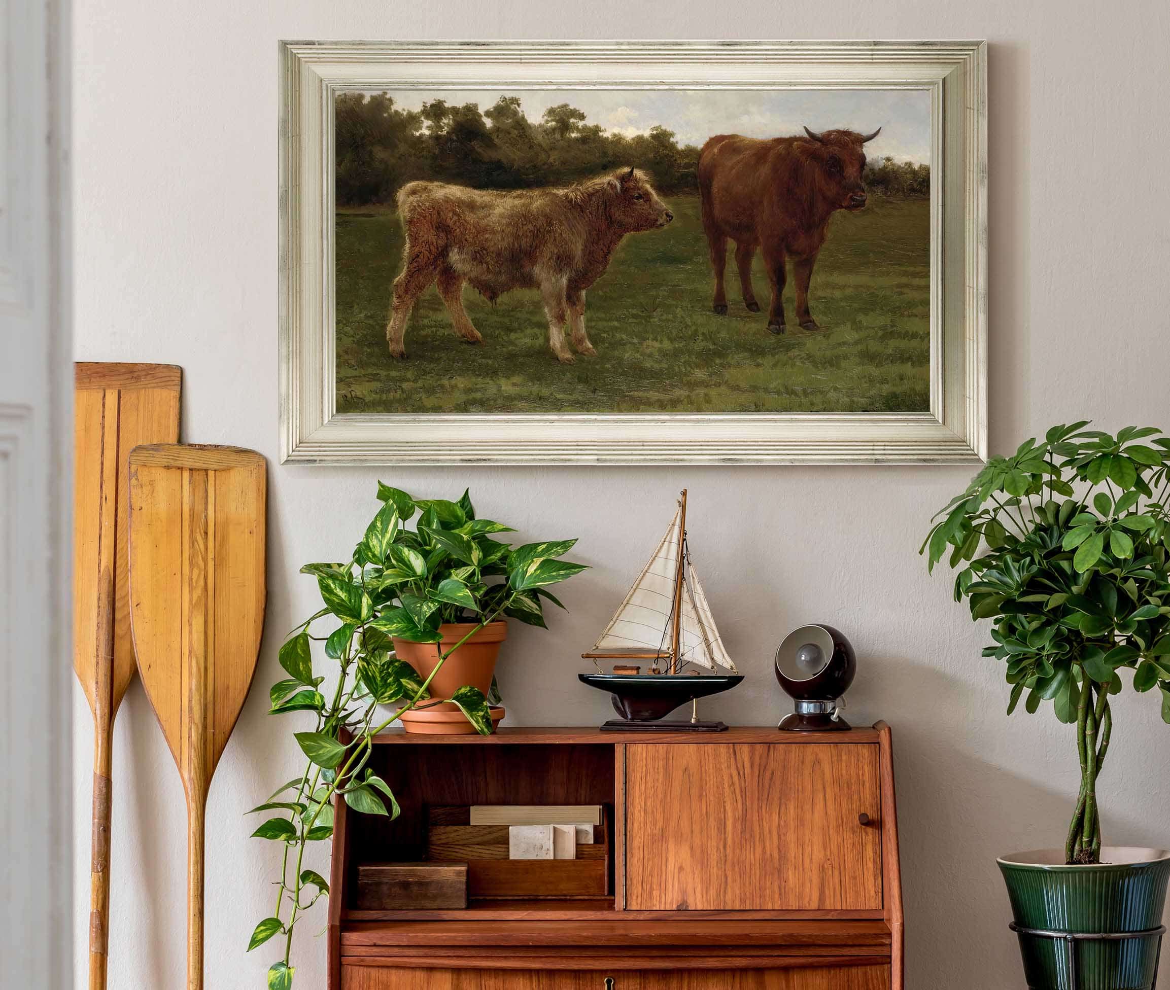 Two Cows Grazing by Rosa Bonheur - Image 6