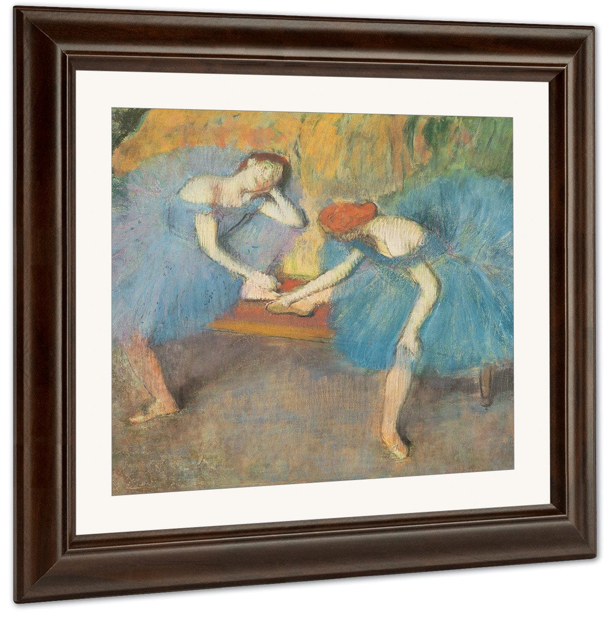Two Dancers At Rest Or, Dancers In Blue By Edgar Degas - Image 3