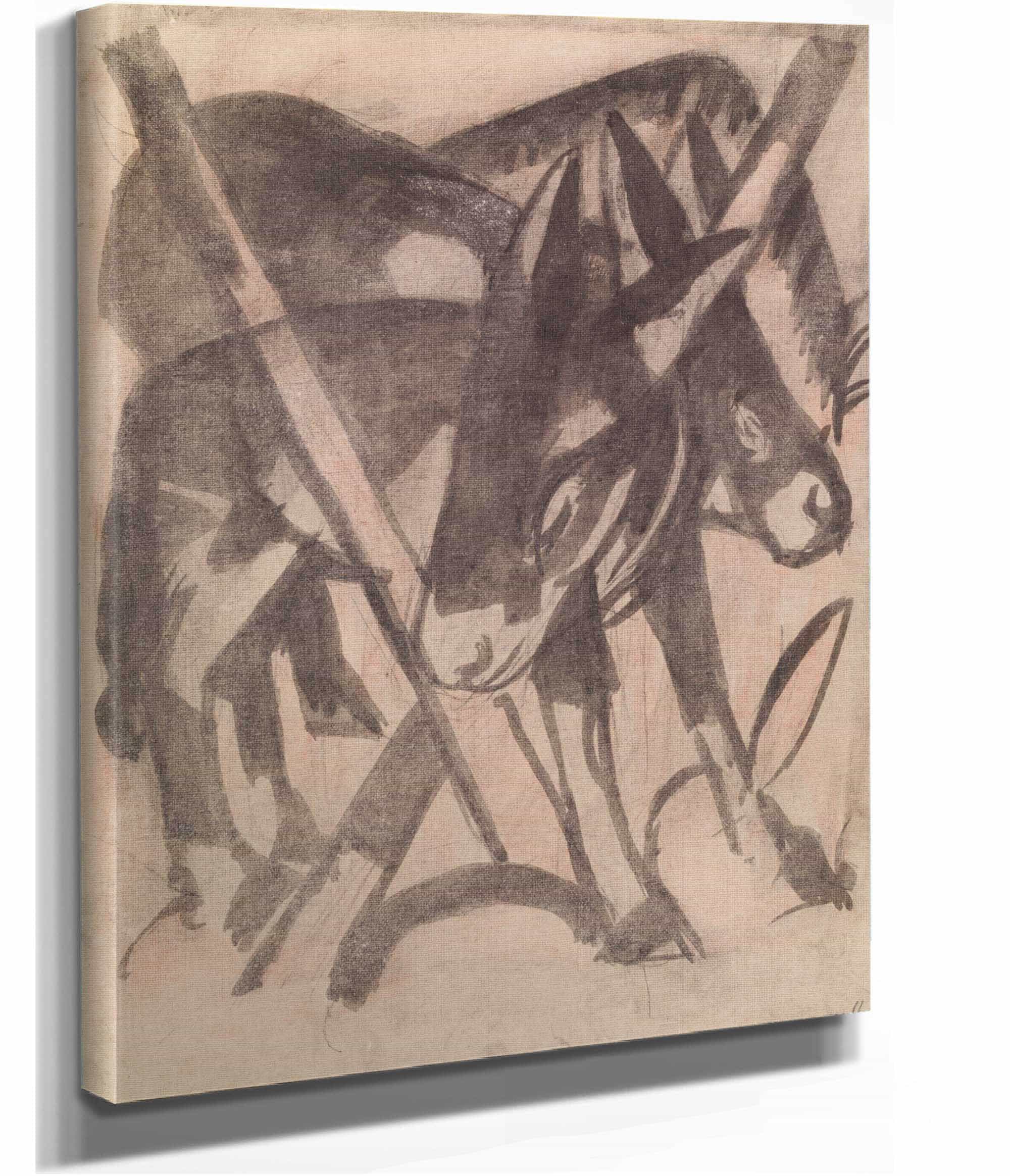 Two Donkeys by Franz Marc - Image 2