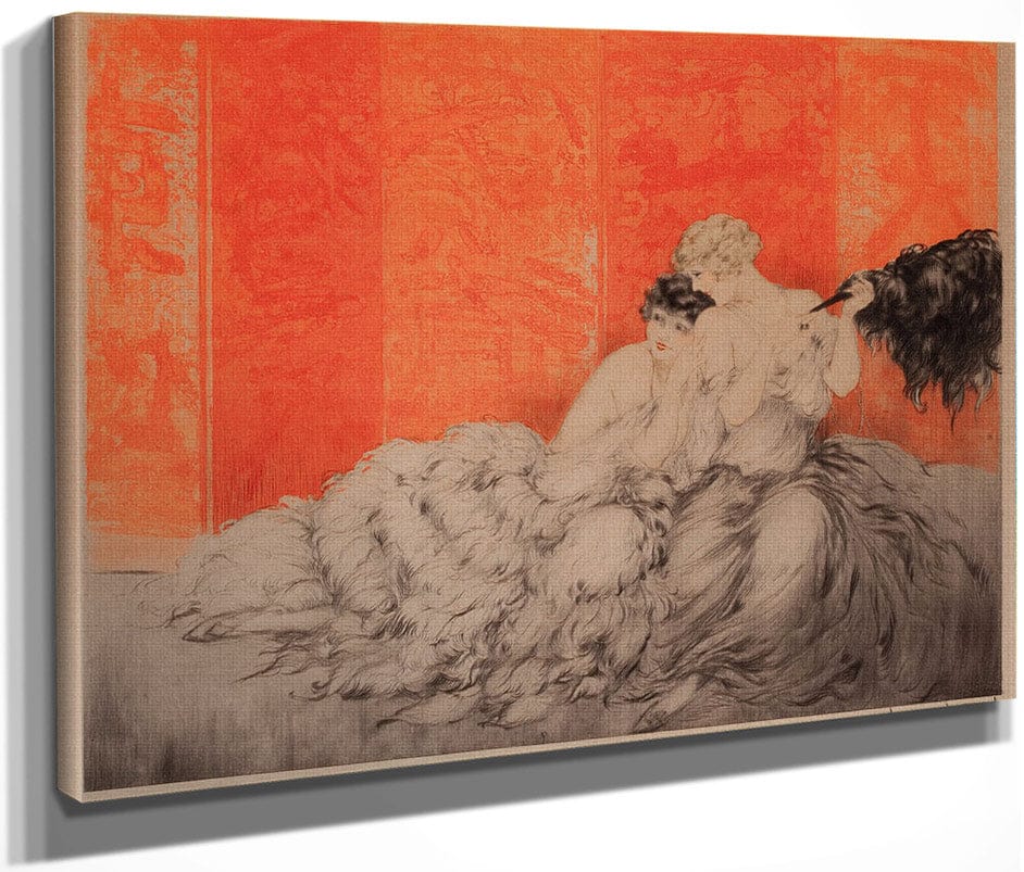 Two Elegant Women By Louis Icart