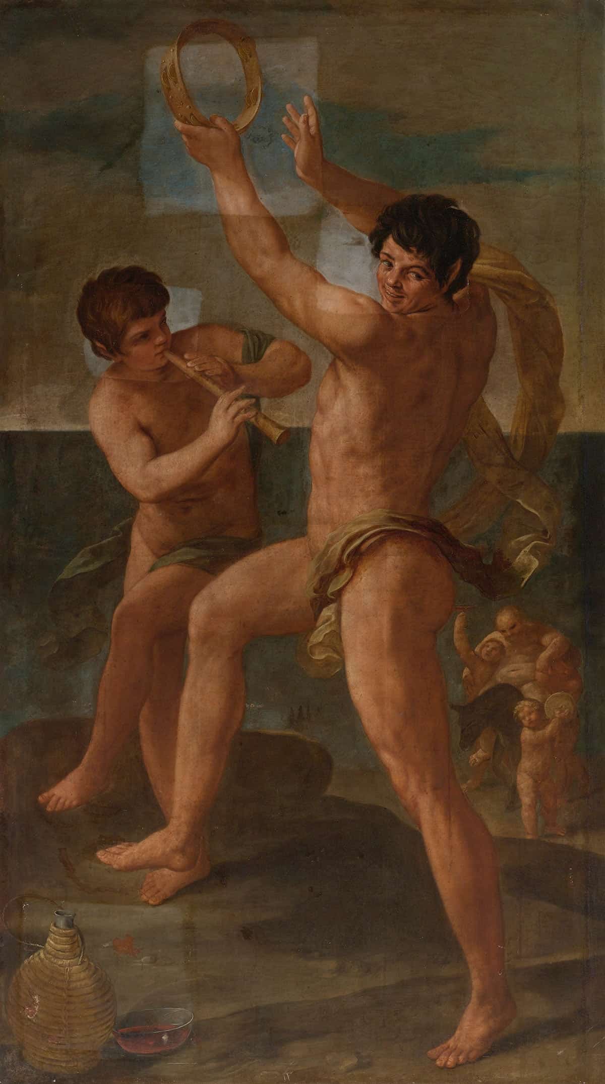 Two Fauns In A Bacchic Dance by Guido Reni - Image 3