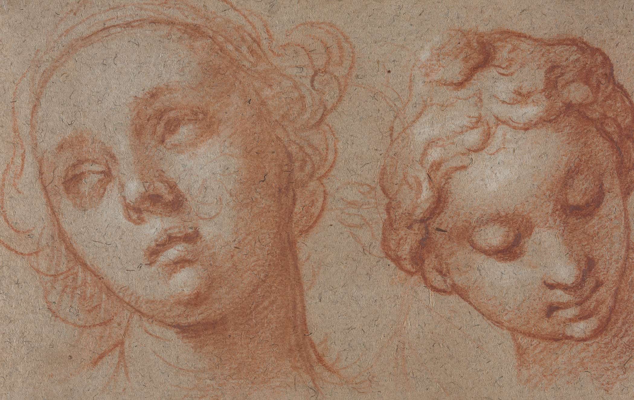 Two Female Heads First Half Th Century By Abraham Bloemaert - Image 2