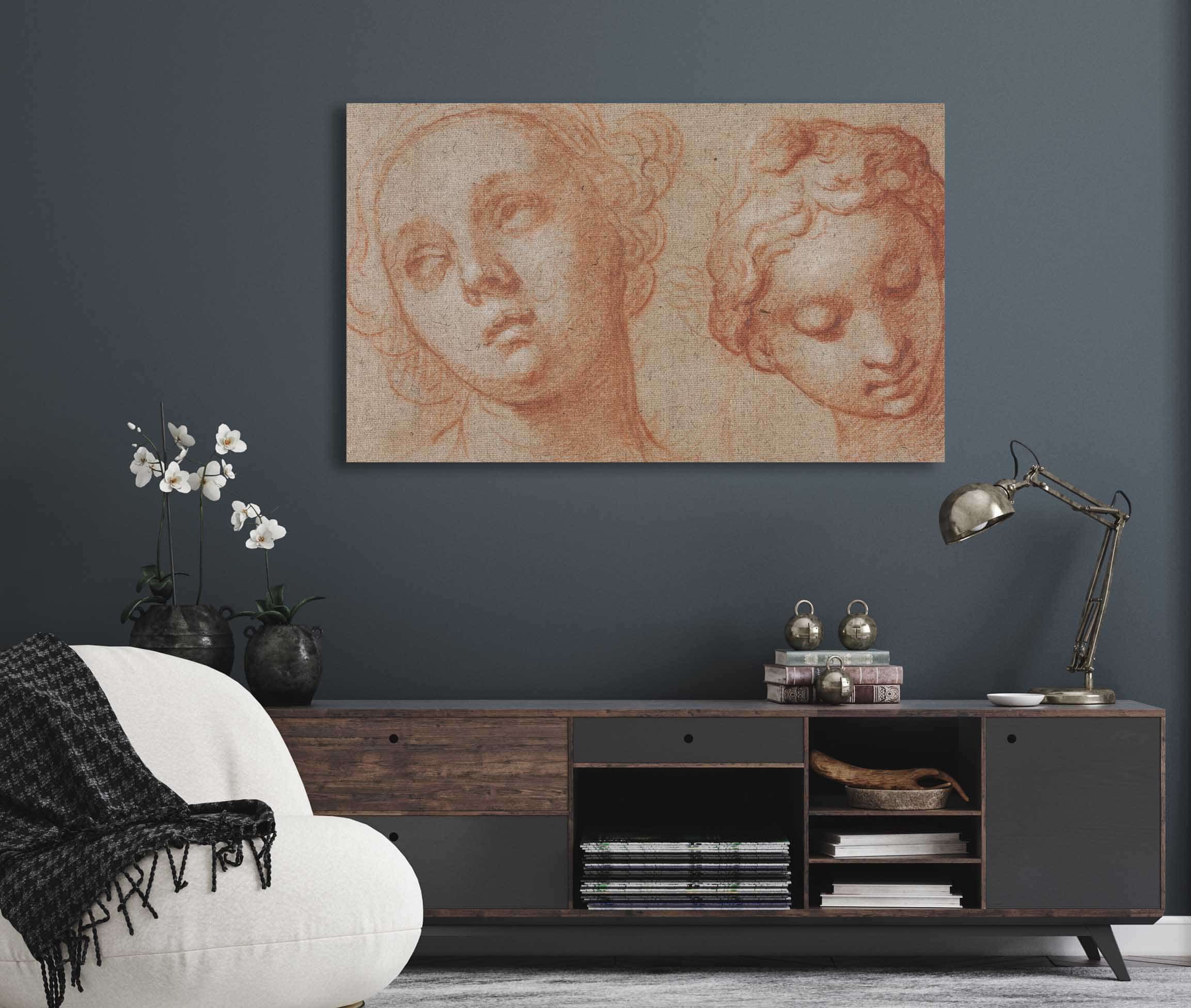 Two Female Heads First Half Th Century By Abraham Bloemaert - Image 5