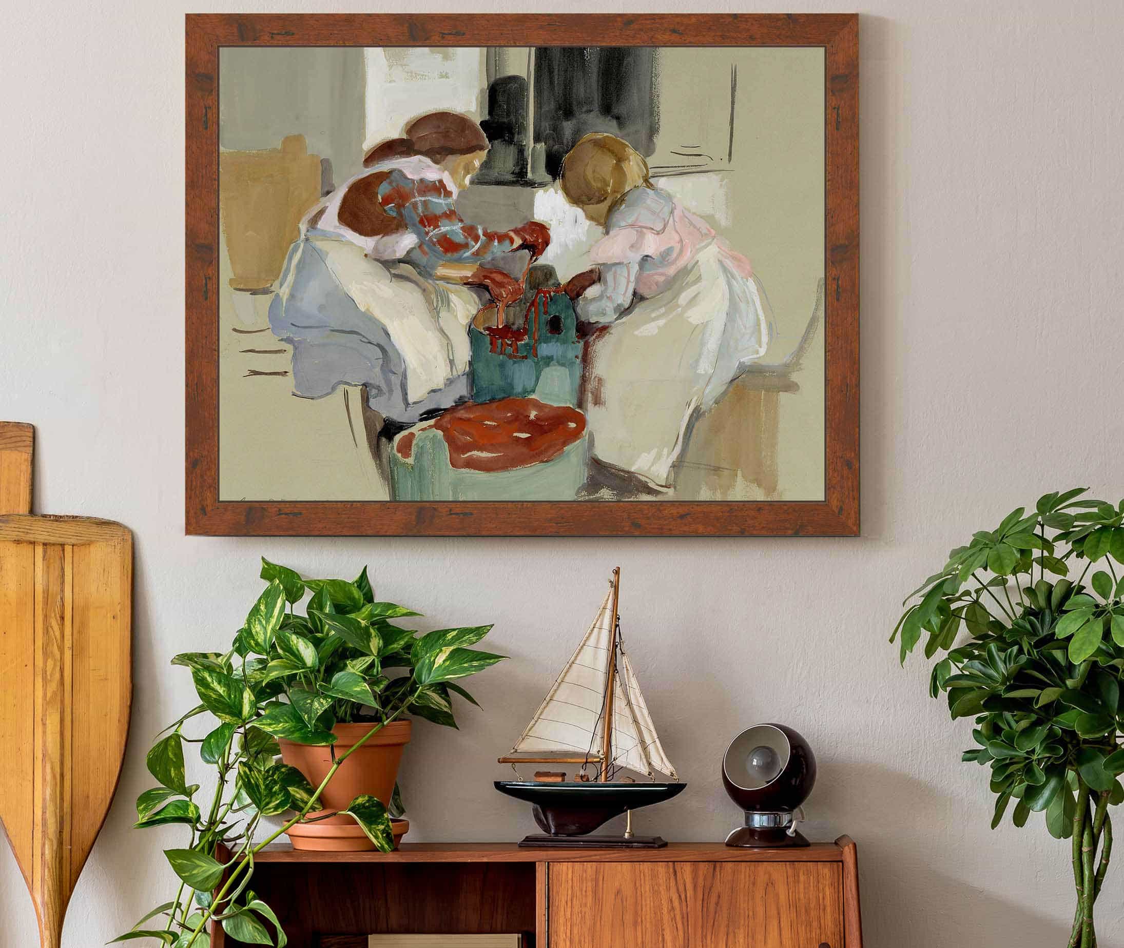 Two Girls Dyeing Fabric by Eero Jarnefelt - Image 3