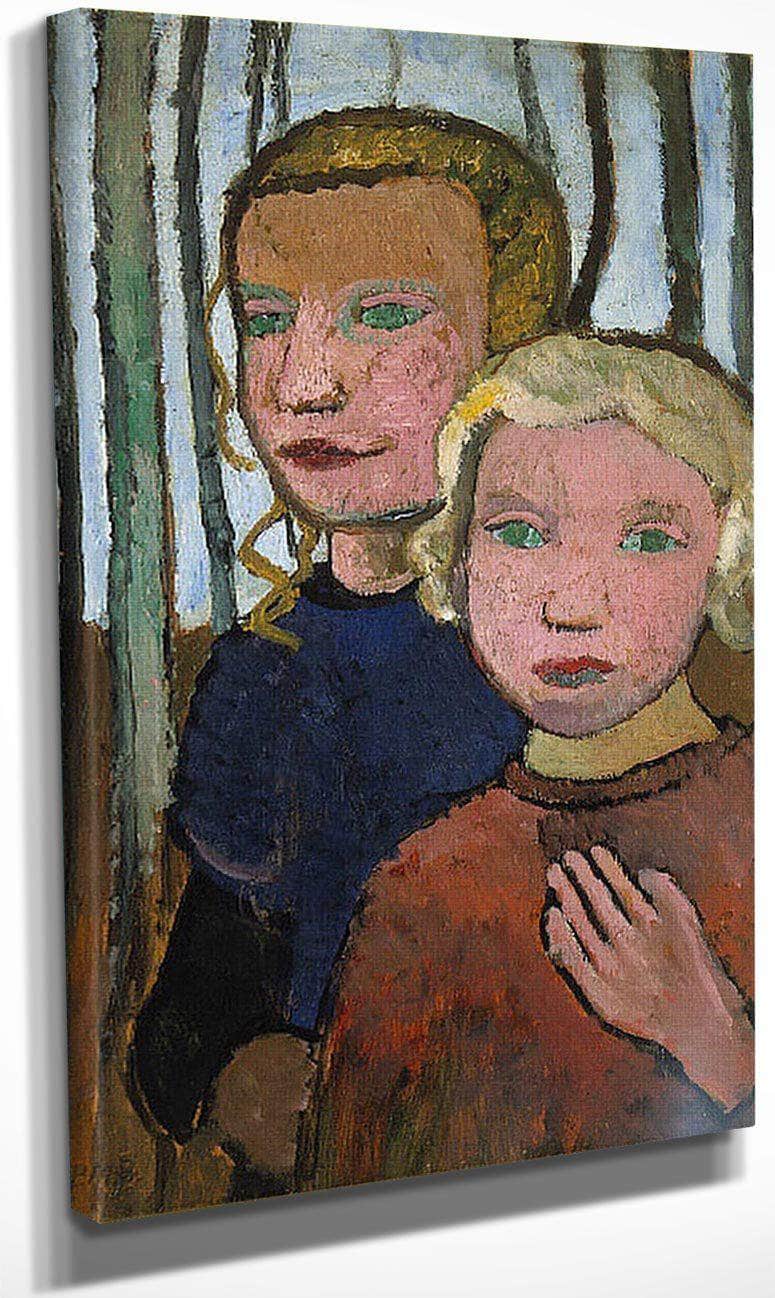 Two Girls In Front Of Birch Trees By Paula Modersohn Becker - Image 4