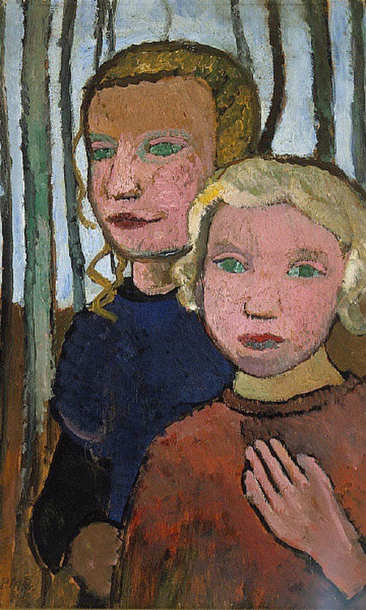 Two Girls In Front Of Birch Trees By Paula Modersohn Becker - Image 6
