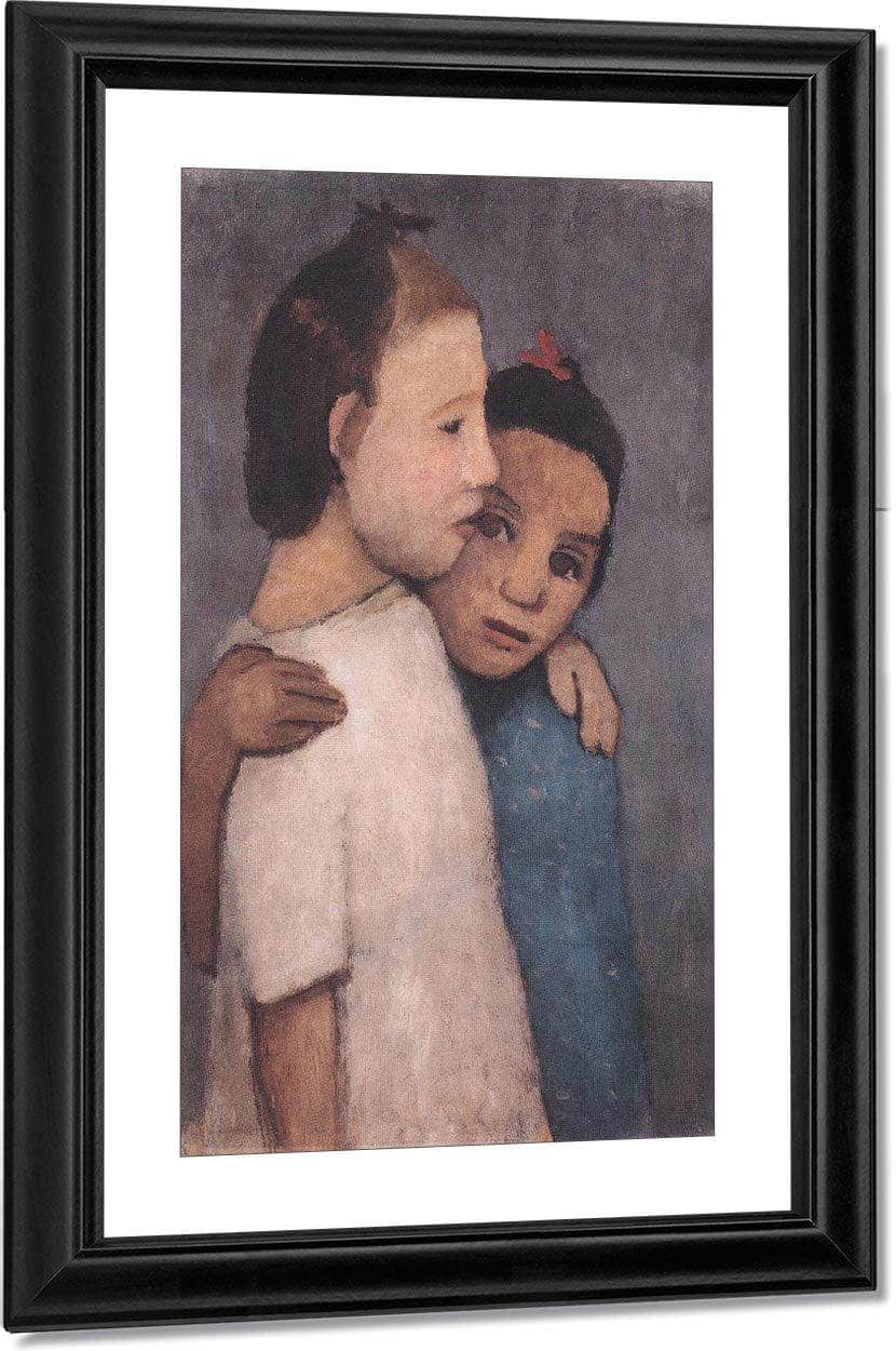 Two Girls In White And Blue Dresses By Paula Modersohn Becker - Image 5