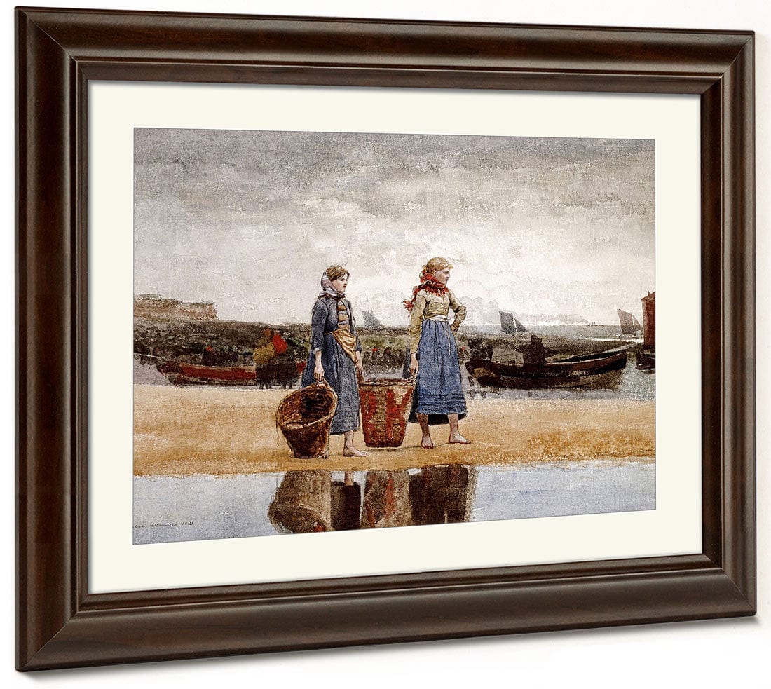 Two Girls On The Beach, Tynemouth By Winslow Homer - Image 3