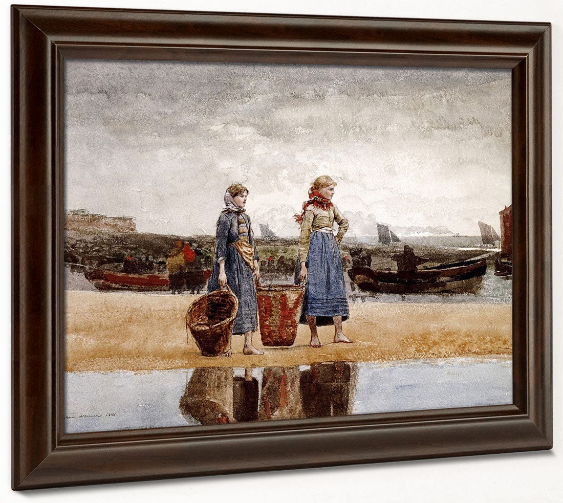 Two Girls On The Beach, Tynemouth By Winslow Homer - Image 4